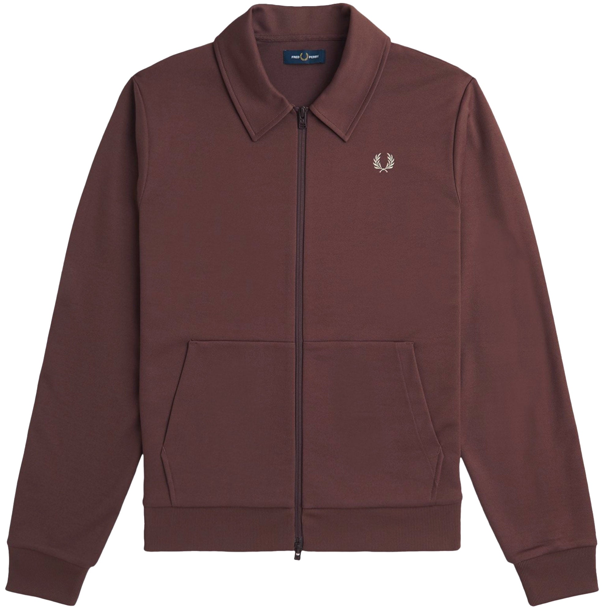 Fred Perry Tape Detail Collared Track Jacket - Carrington Brick