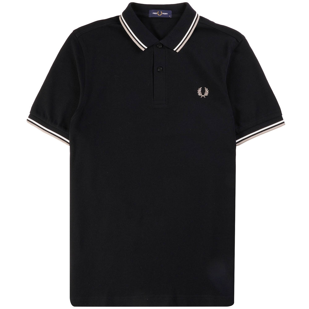Fred Perry M3600 Twin Tipped Polo Shirt - Black