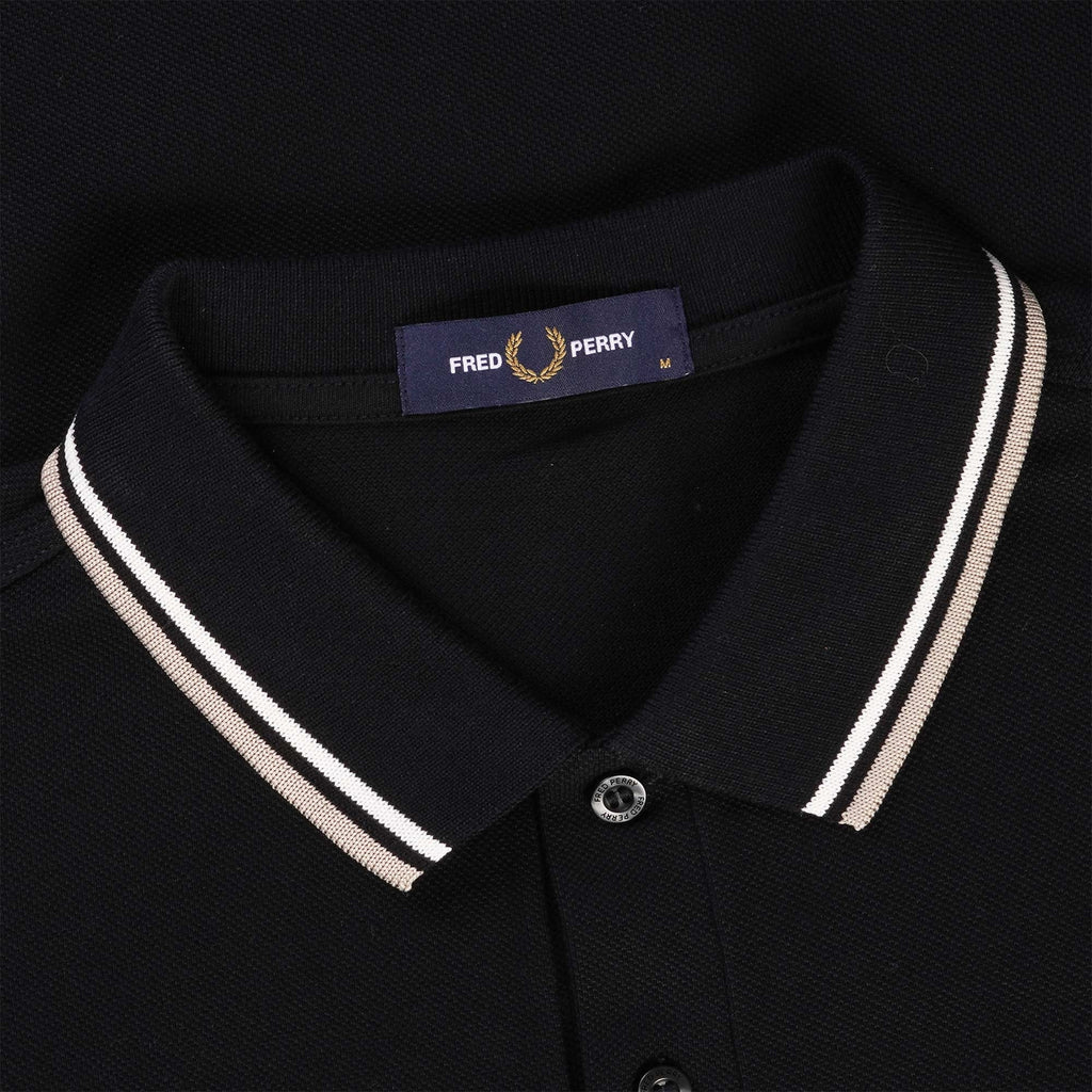 Fred Perry M3600 Twin Tipped Polo Shirt - Black