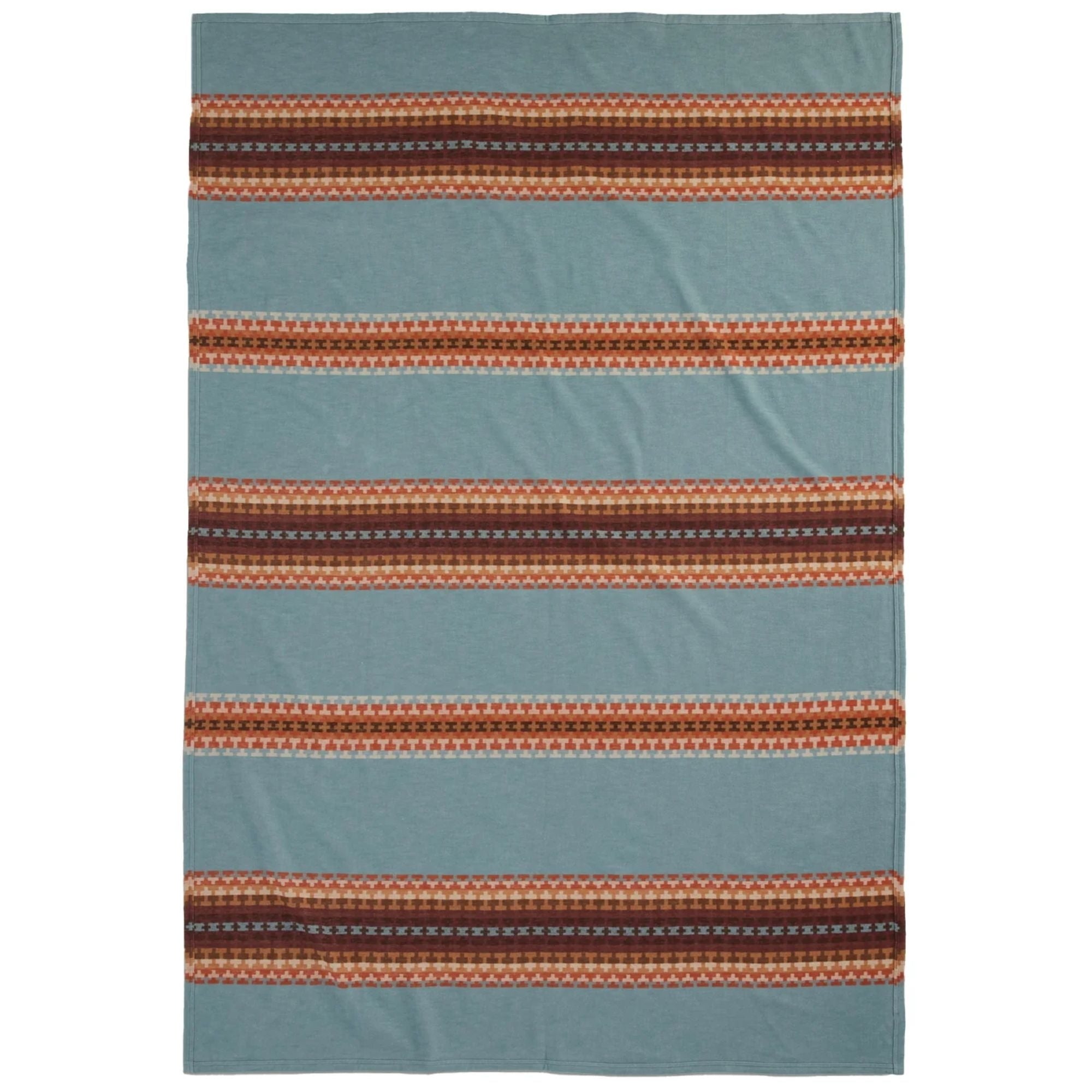 Pendleton Woolen Mills Organic Cotton Jacquard Twin Blanket - Luna Mesa Shale