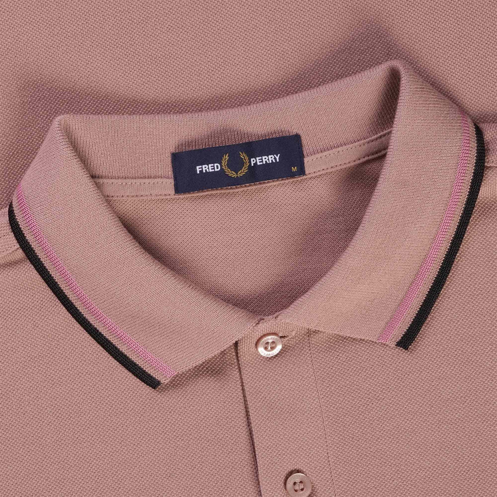 Fred Perry M3600 Twin Tipped Polo Shirt - Dark Pink
