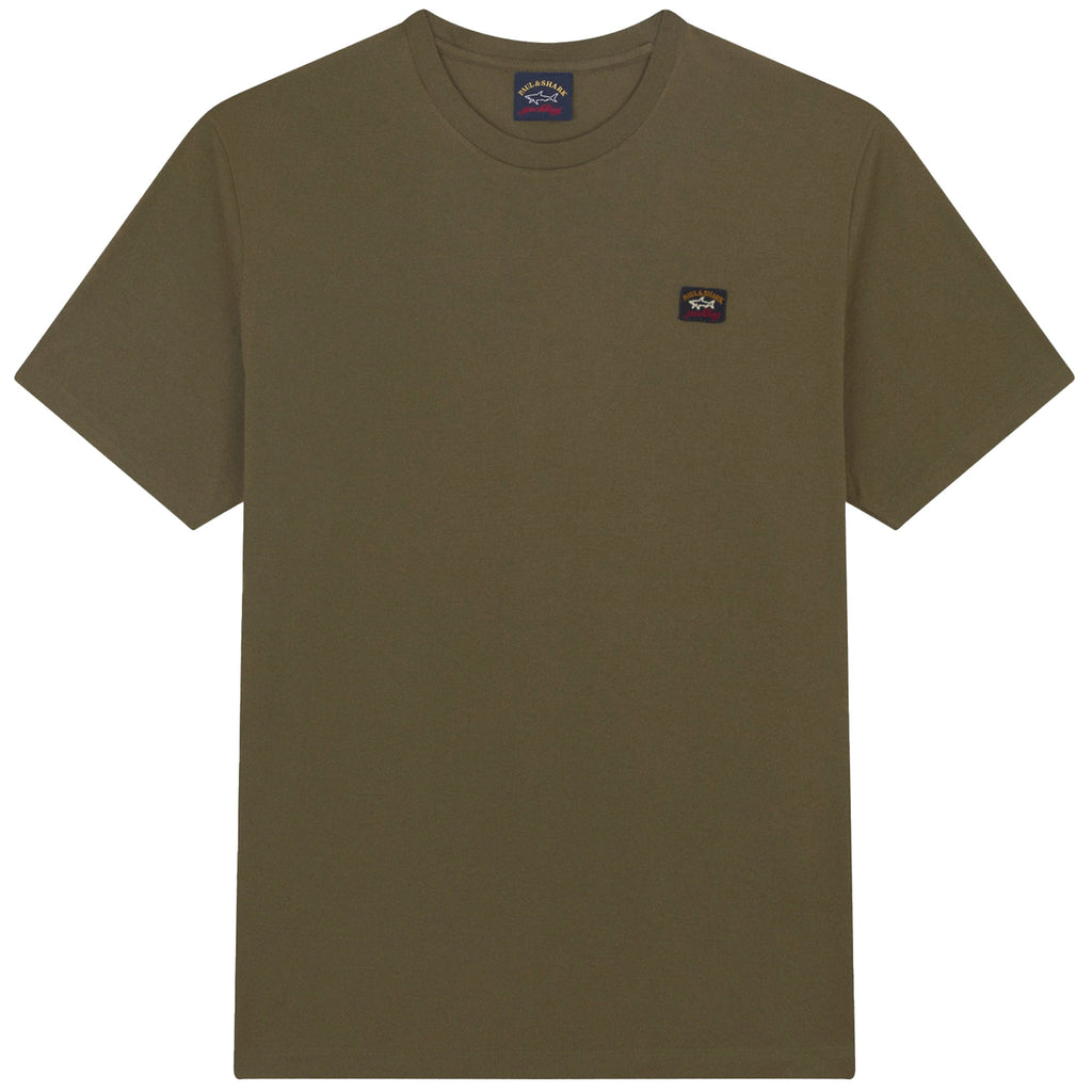 Paul and Shark Short Sleeve Cotton T-Shirt - Khaki