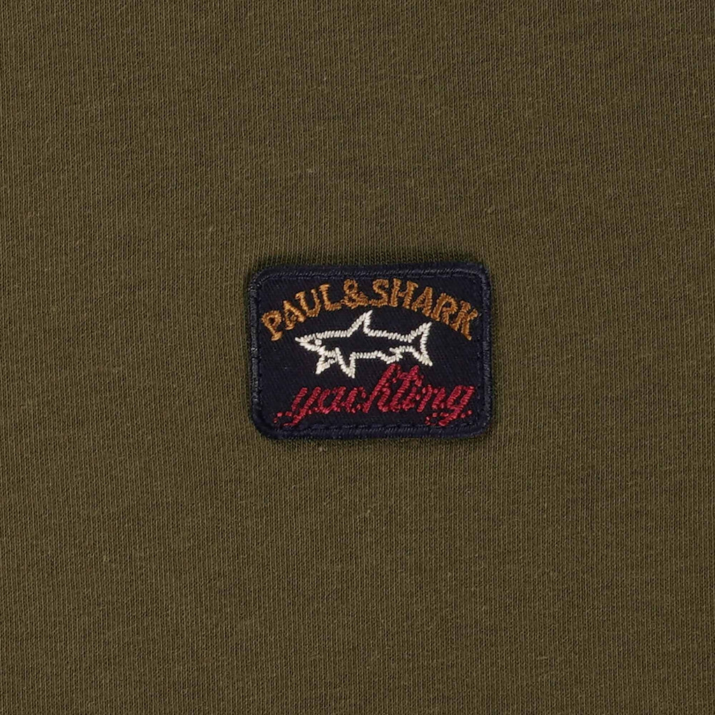 Paul and Shark Short Sleeve Cotton T-Shirt - Khaki