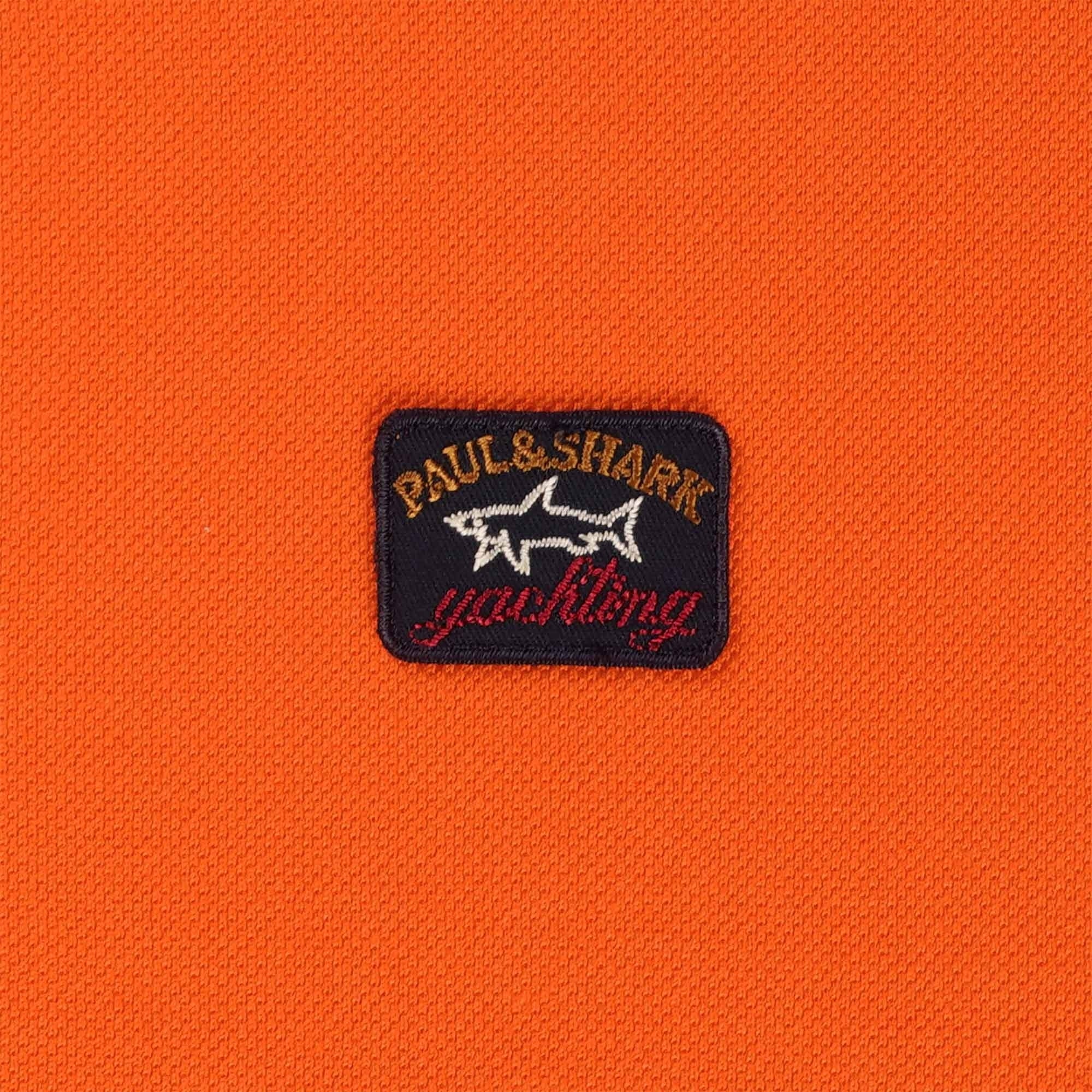 Paul and Shark Short Sleeve Cotton Polo Shirt - Flame