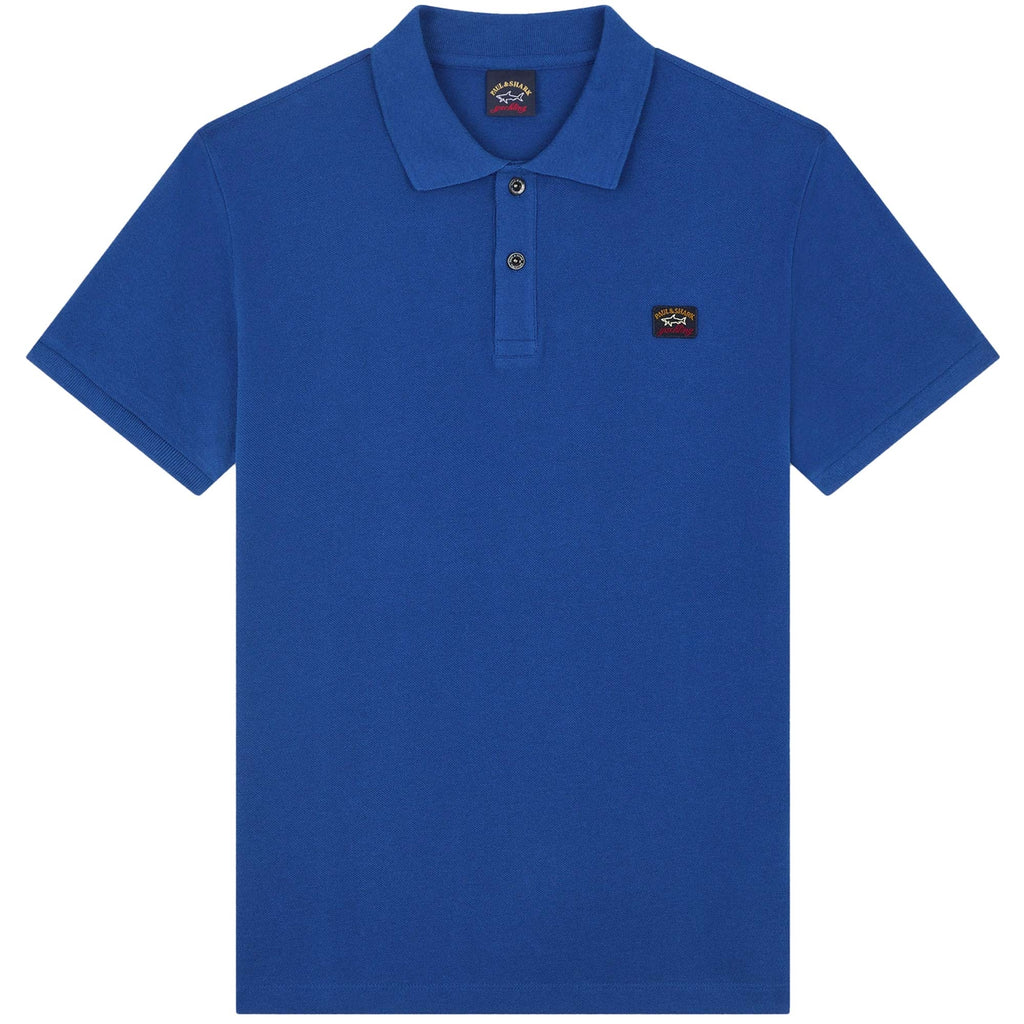 Paul and Shark Short Sleeve Cotton Polo Shirt - Blue
