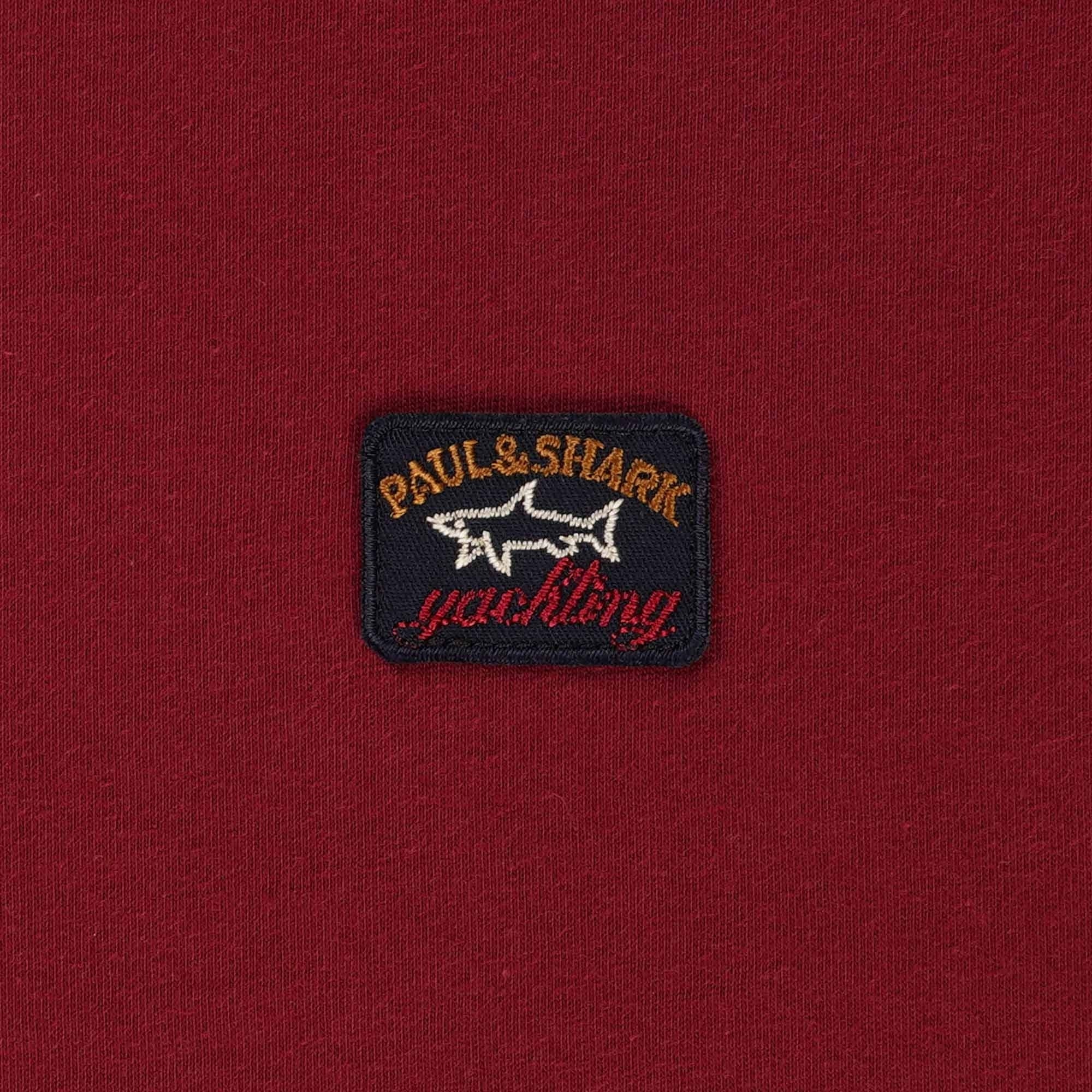 Paul and Shark Short Sleeve Cotton T-Shirt - Burgundy