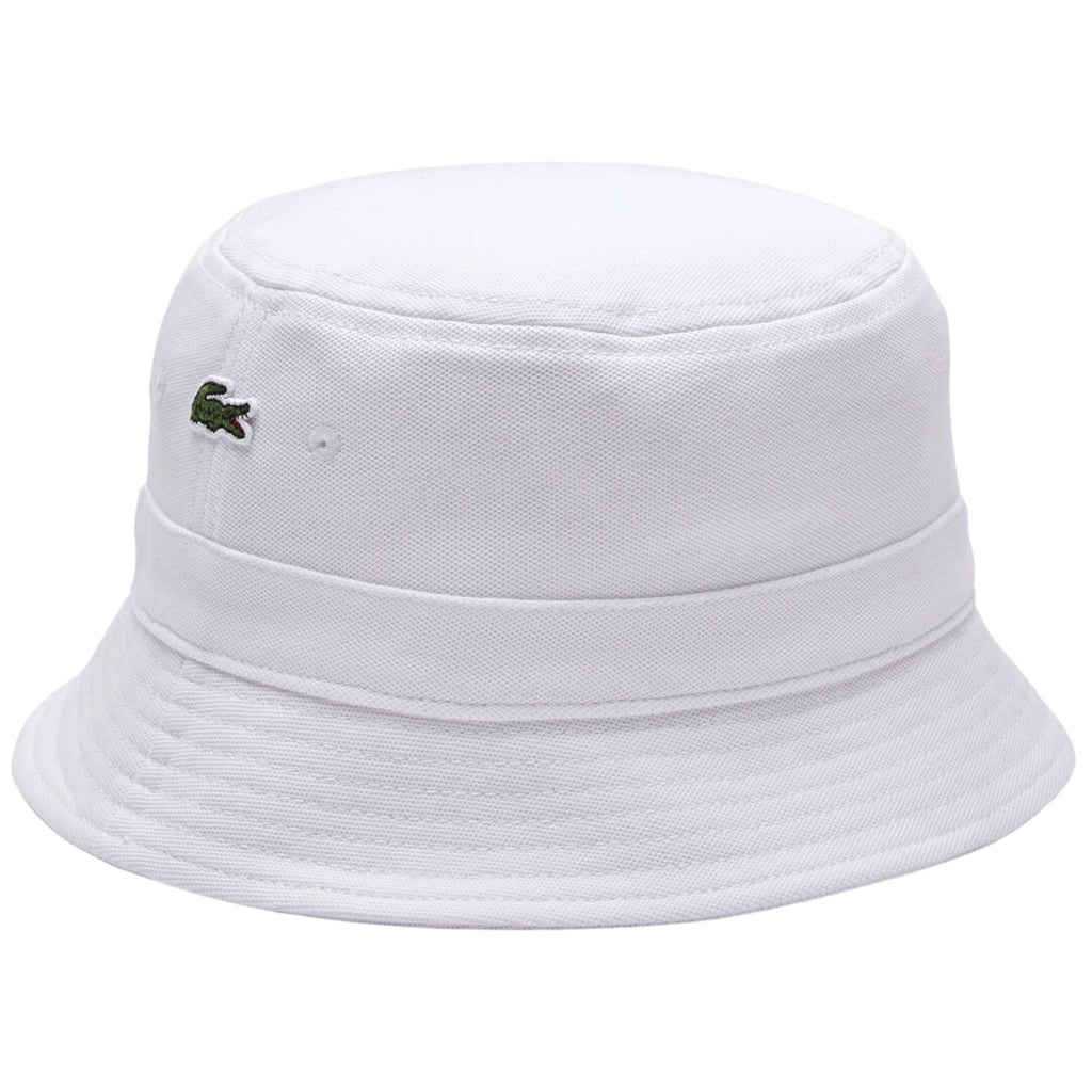 Lacoste Unisex Organic Cotton Bucket Hat - White