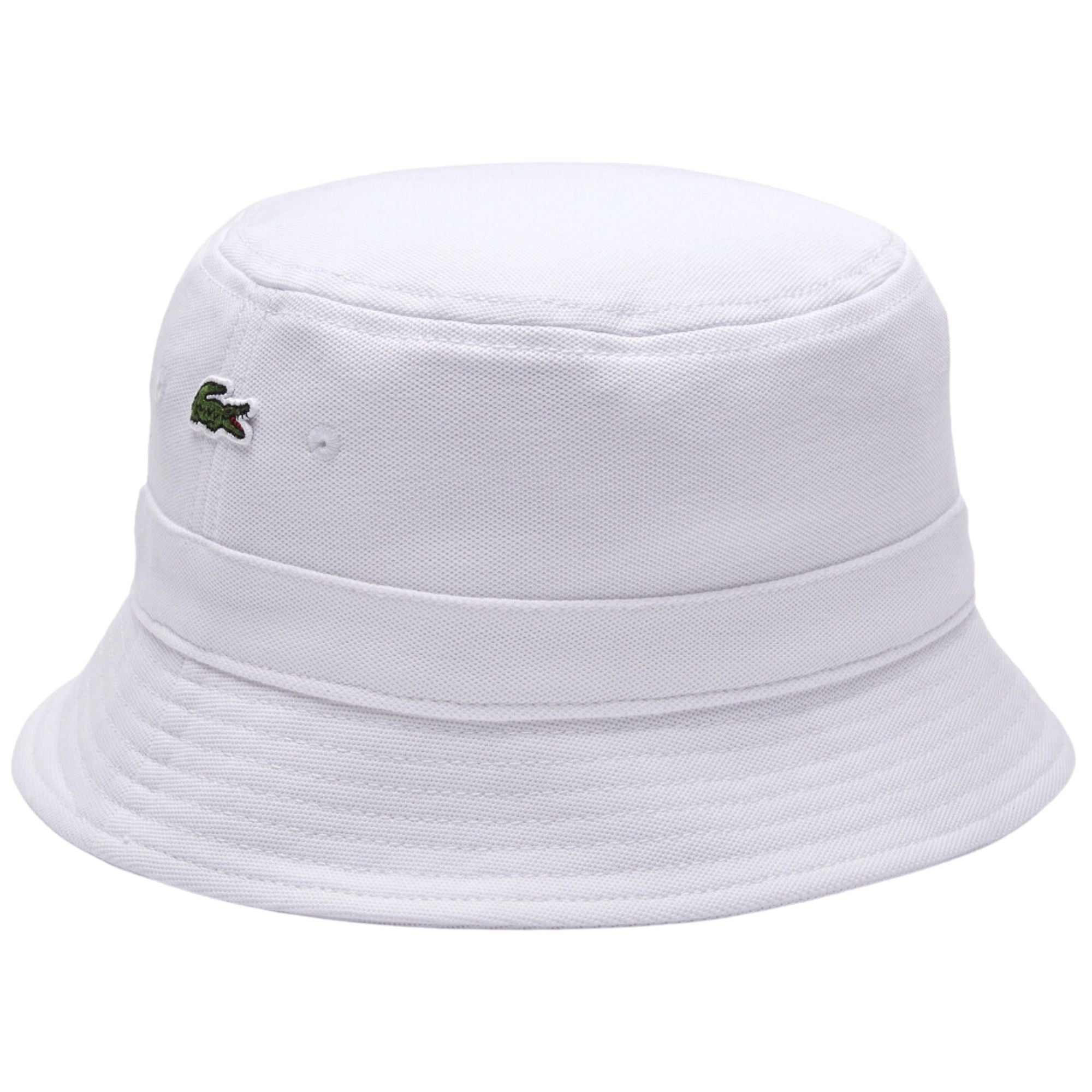 Lacoste Unisex Organic Cotton Bucket Hat - White