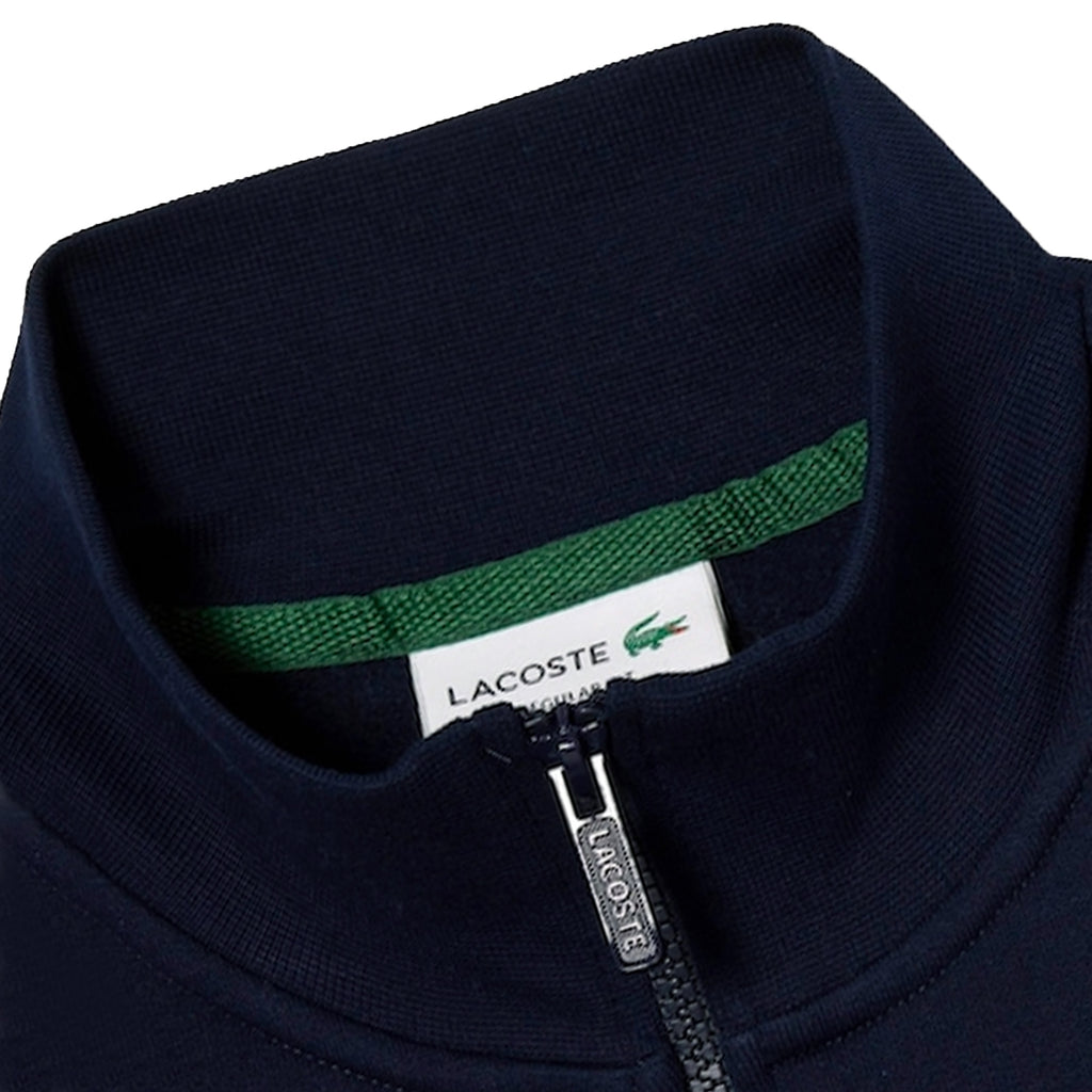 Lacoste Brushed Fleece Zipped Sweatshirt - Marine