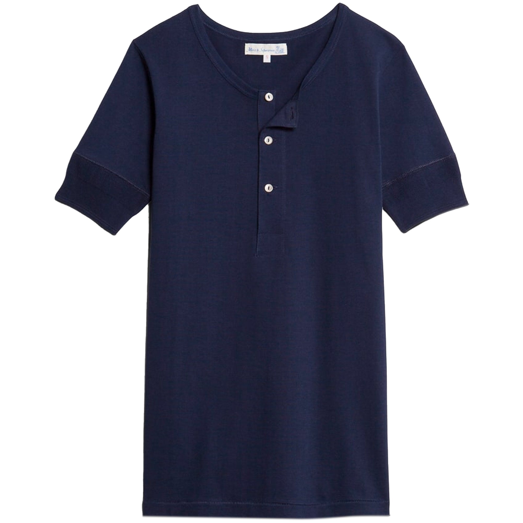 207 Henley Quarter Sleeve - Ink Blue