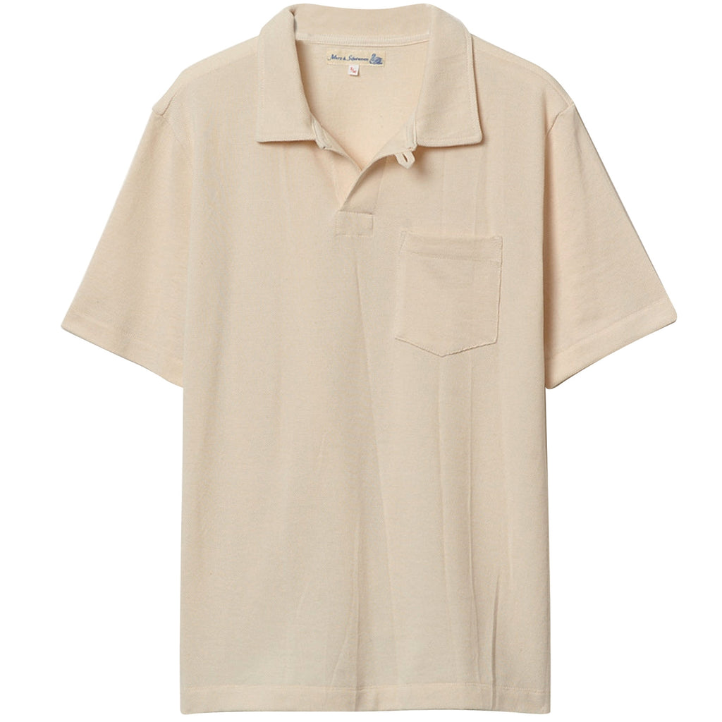 Merz b Schwanen Pocket Polo Shirt - Natural