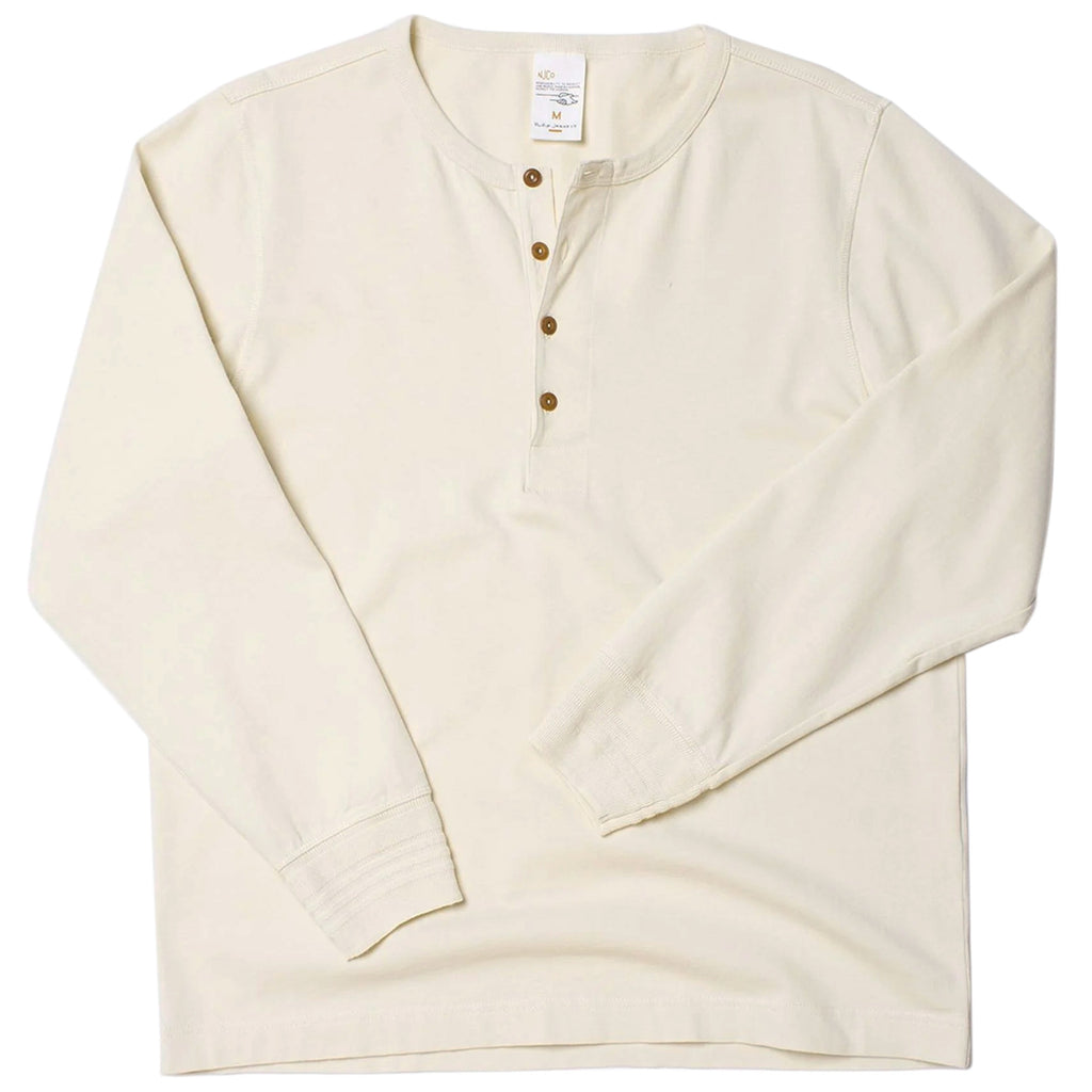 Long Sleeve Henley T-Shirt - Ecru