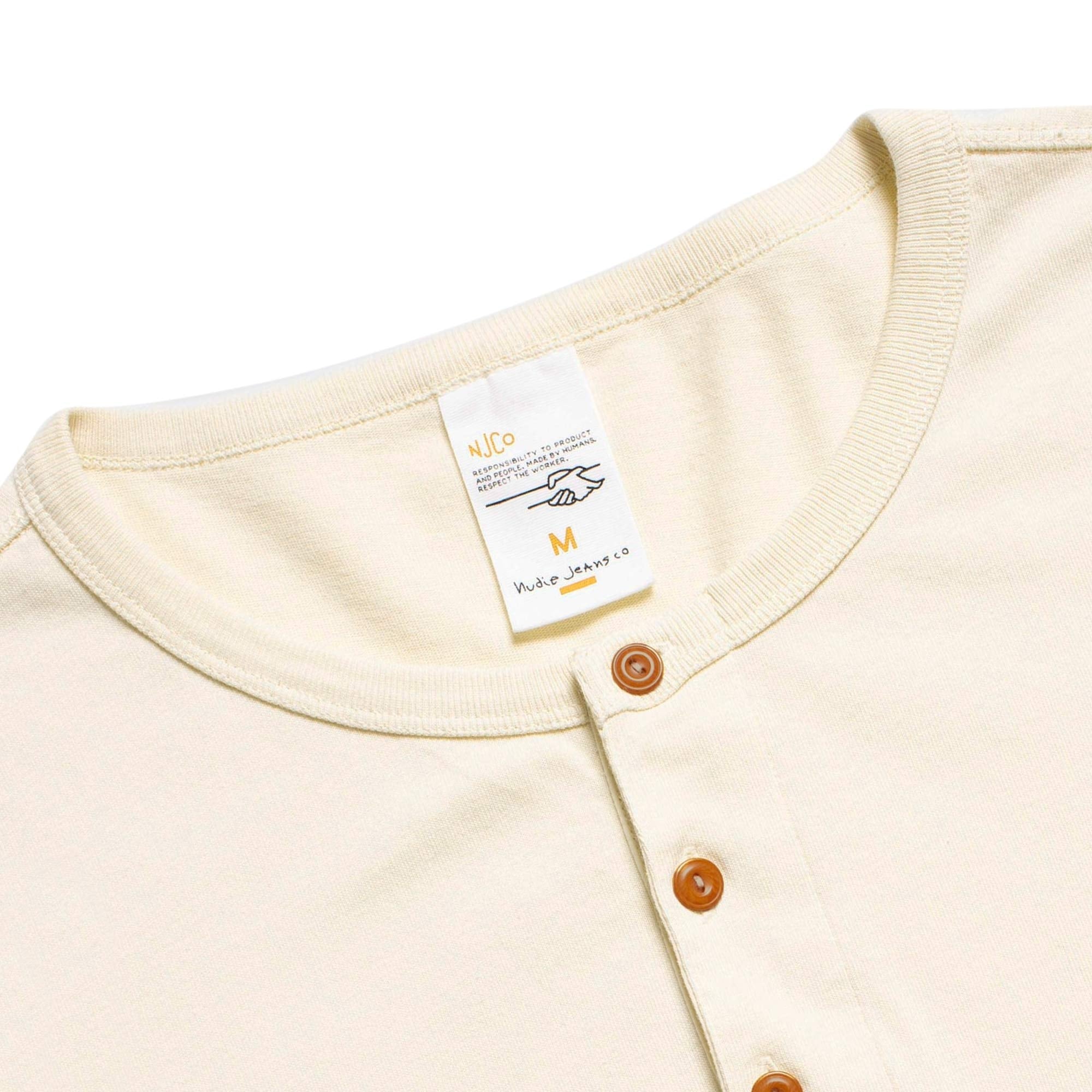 Long Sleeve Henley T-Shirt - Ecru