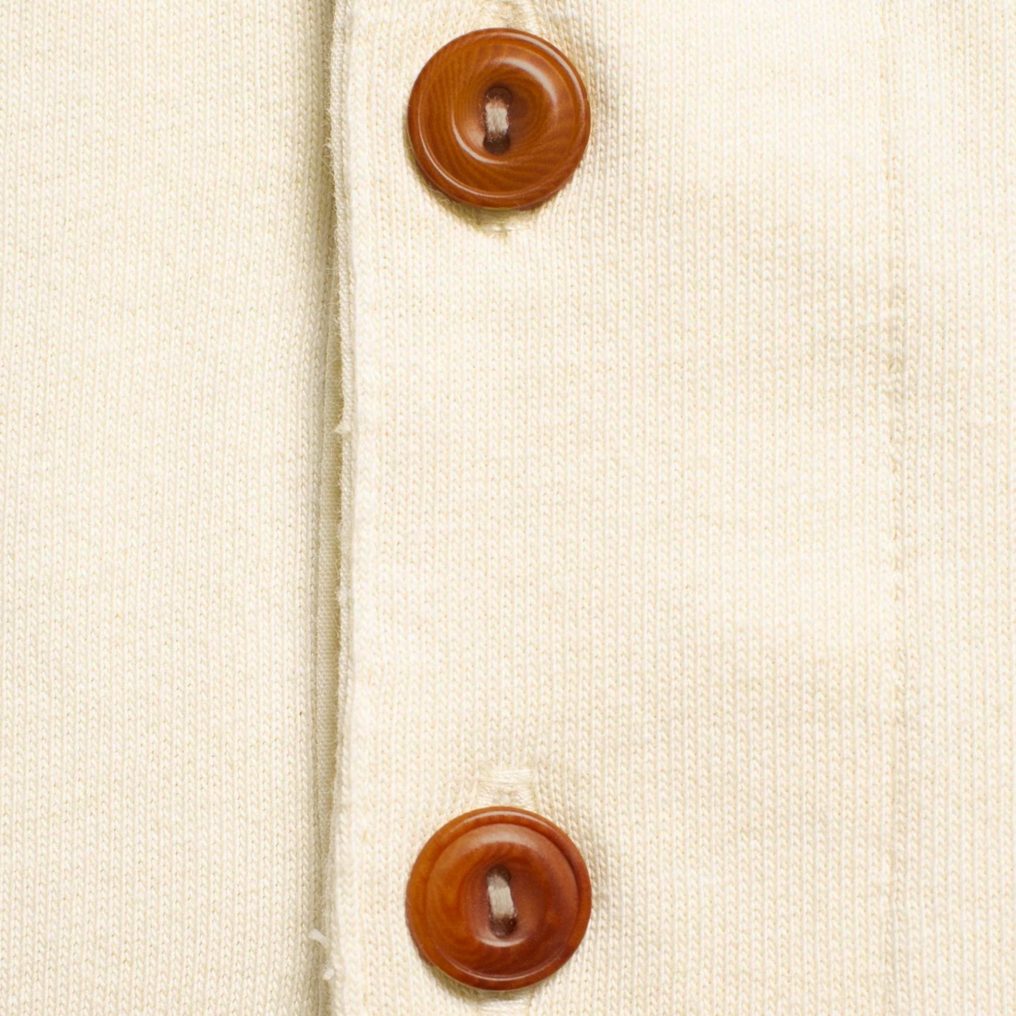 Long Sleeve Henley T-Shirt - Ecru