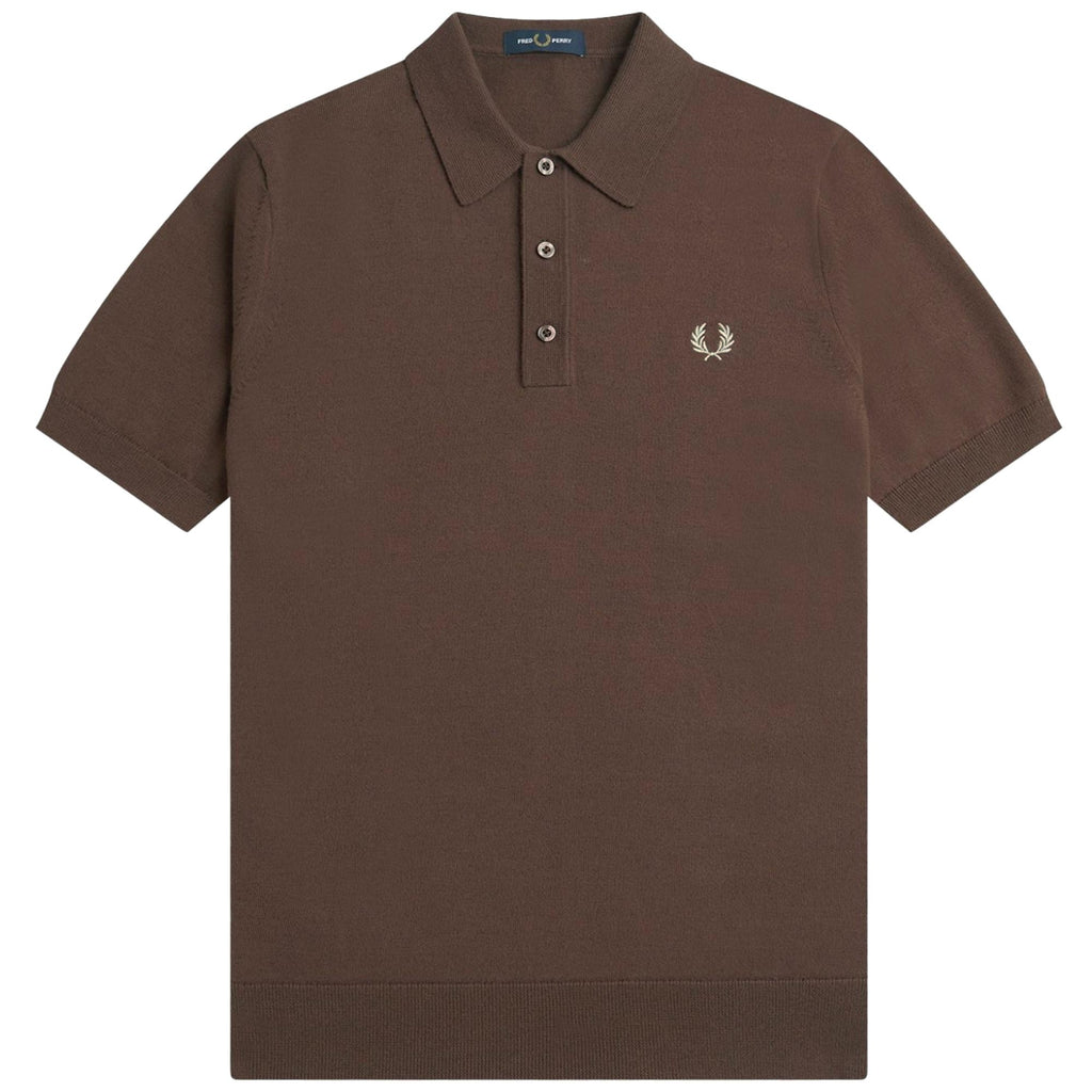 Fred Perry K7623 Classic Knitted Shirt - Carrington Brick