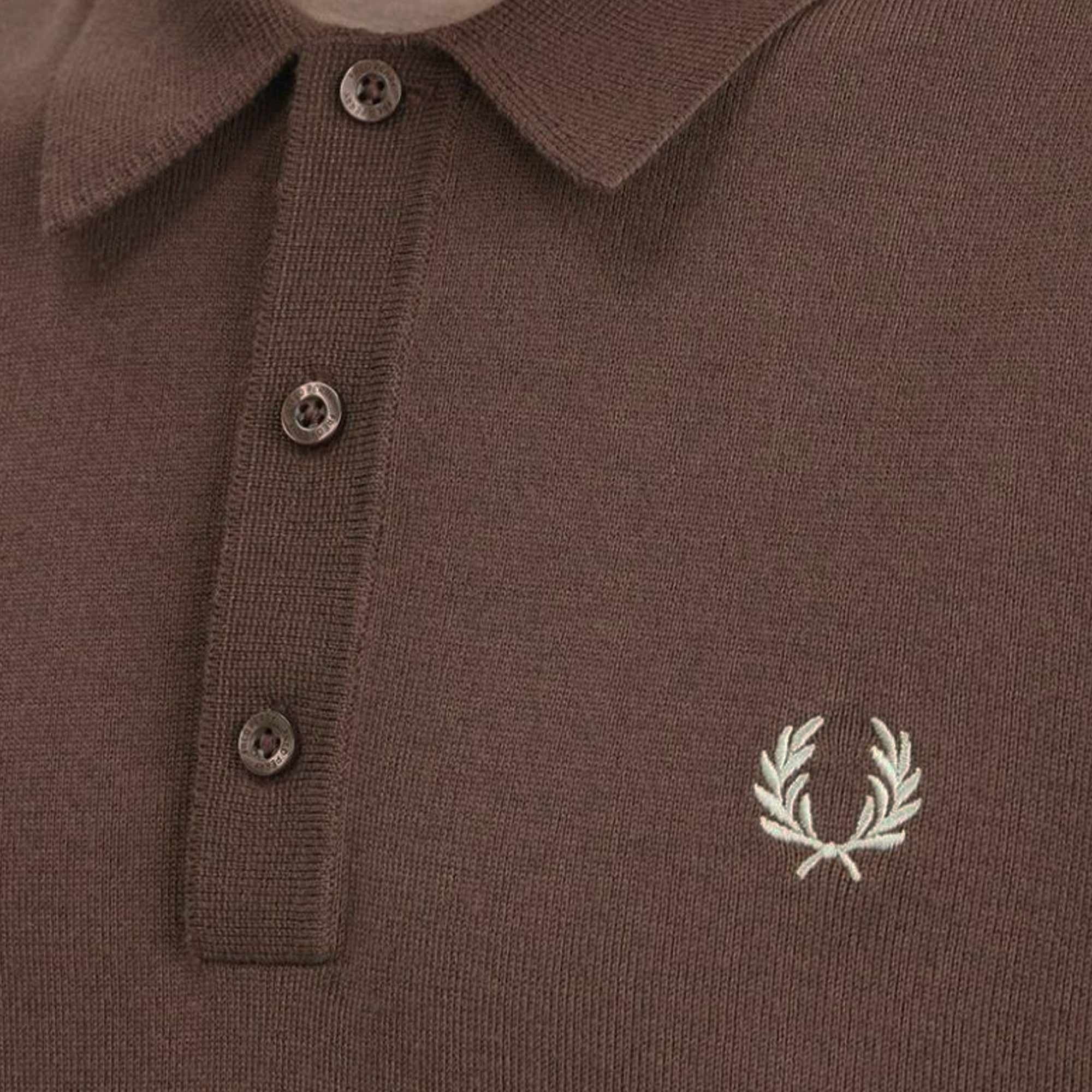 Fred Perry K7623 Classic Knitted Shirt - Carrington Brick