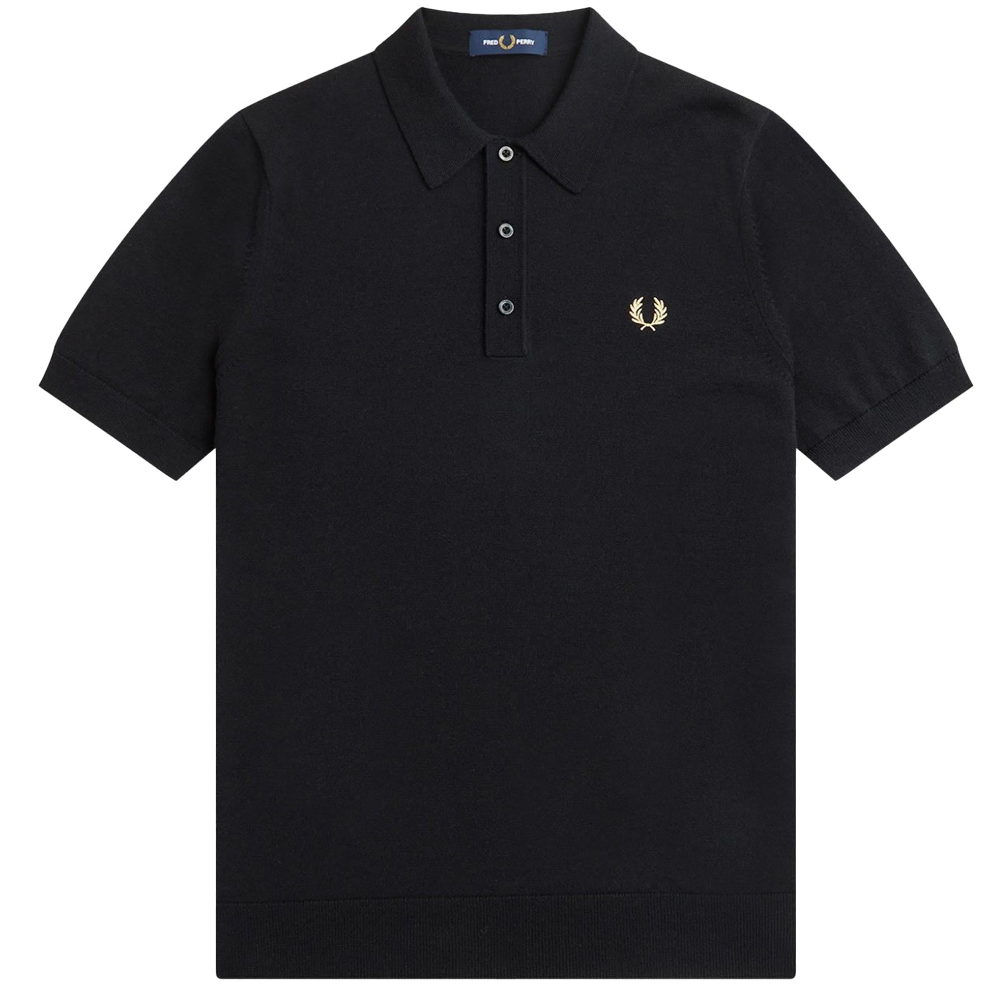 Fred Perry K7623 Classic Knitted Shirt - Black