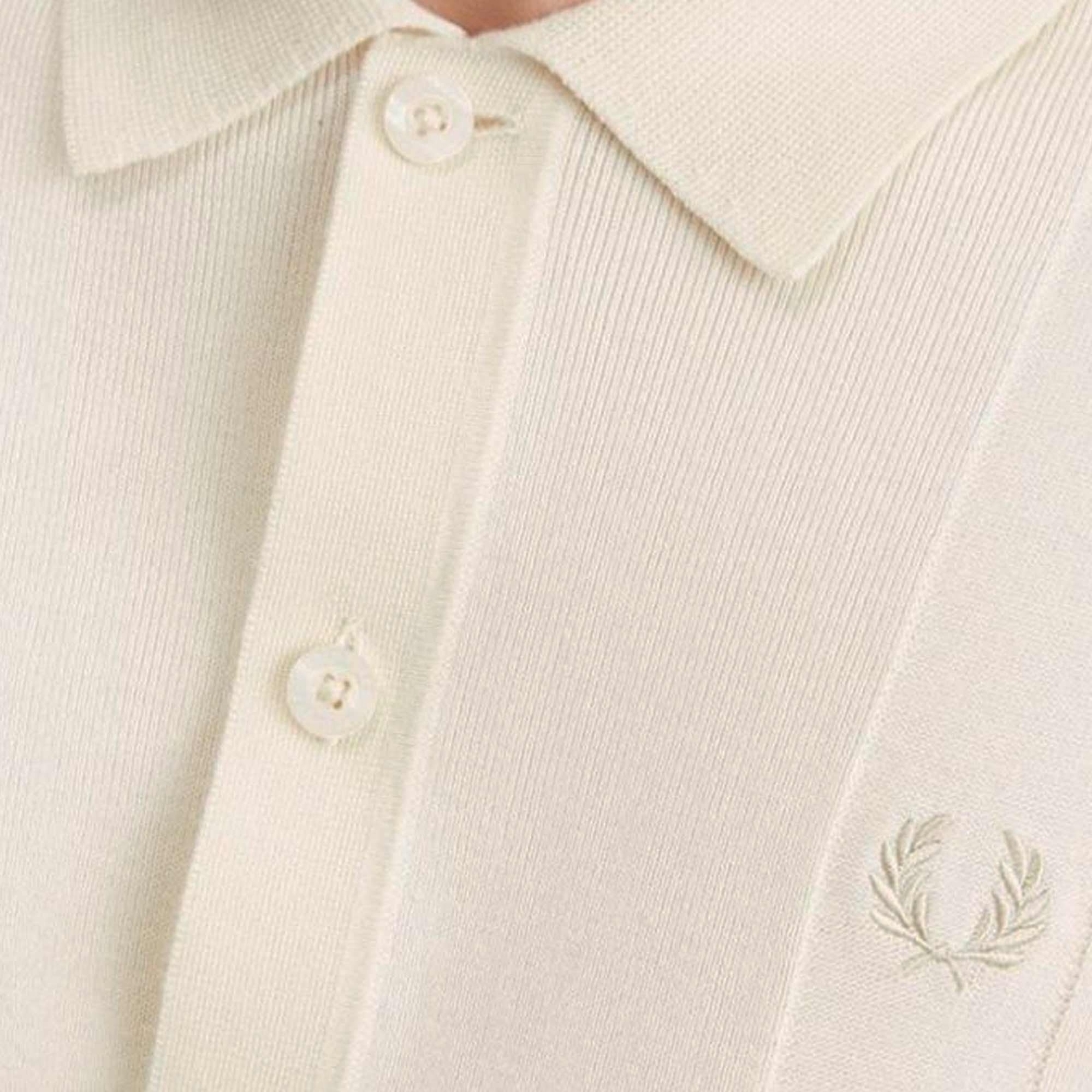 K5524 Button Through Knitted Shirt - Ecru