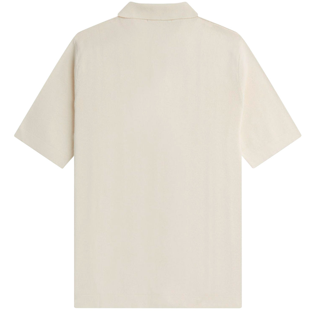 K5524 Button Through Knitted Shirt - Ecru