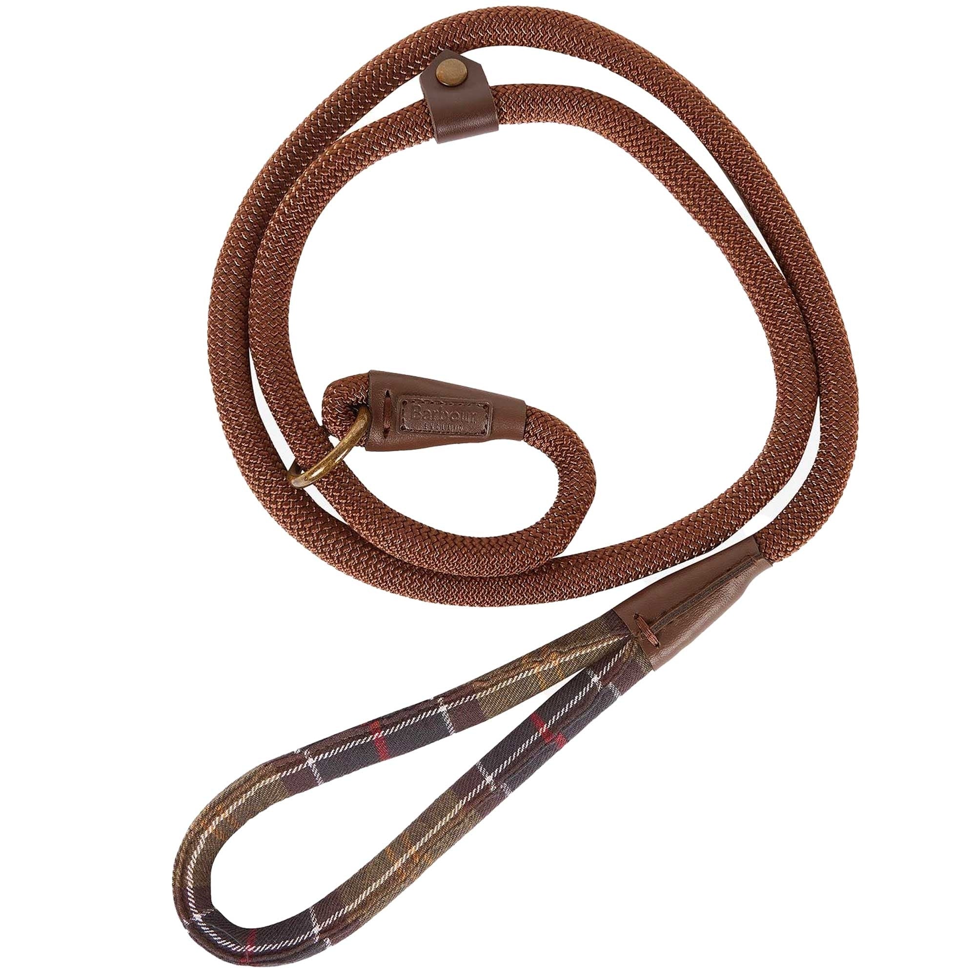 Tartan Trimmed Slip Lead - Tartan