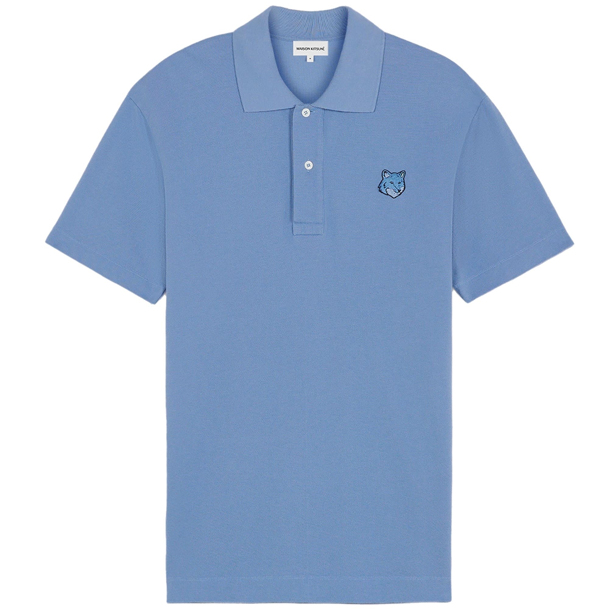 Maison Kitsune Bold Fox Head Patch Polo - Hampton Blue