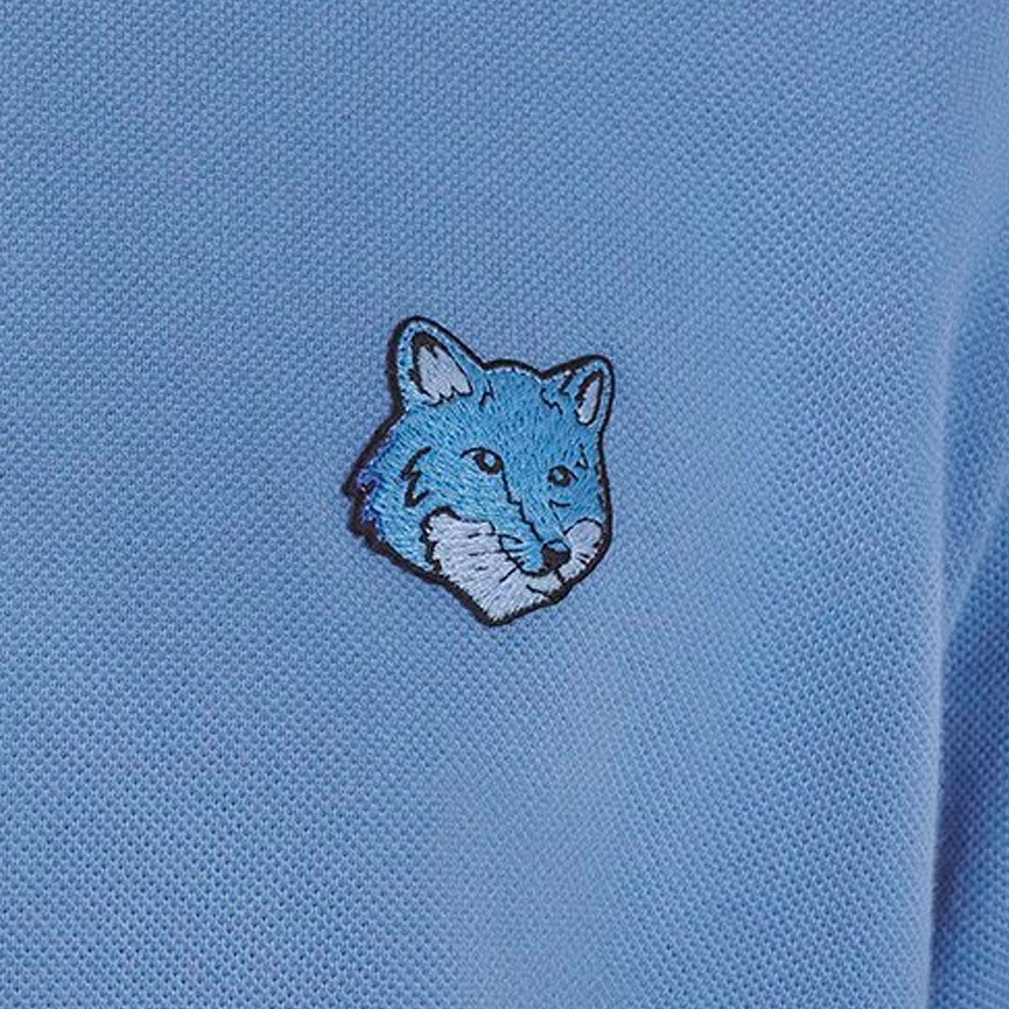 Maison Kitsune Bold Fox Head Patch Polo - Hampton Blue
