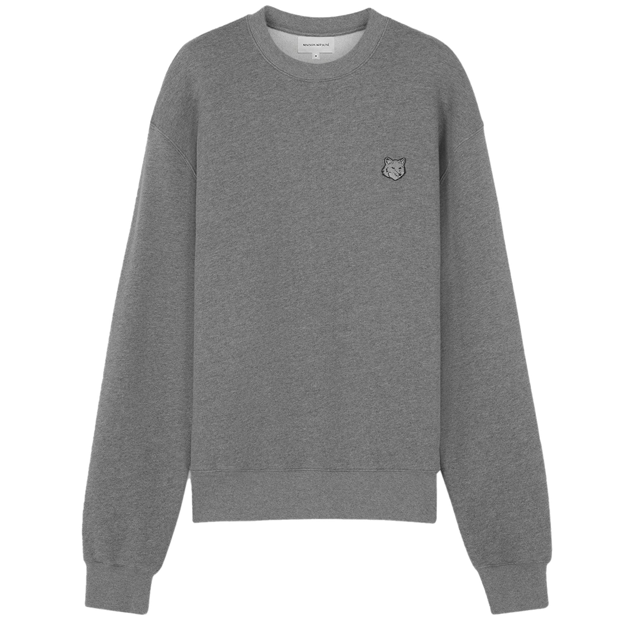 Maison Kitsune Fox Head Oversized Sweatshirt - Dark Grey