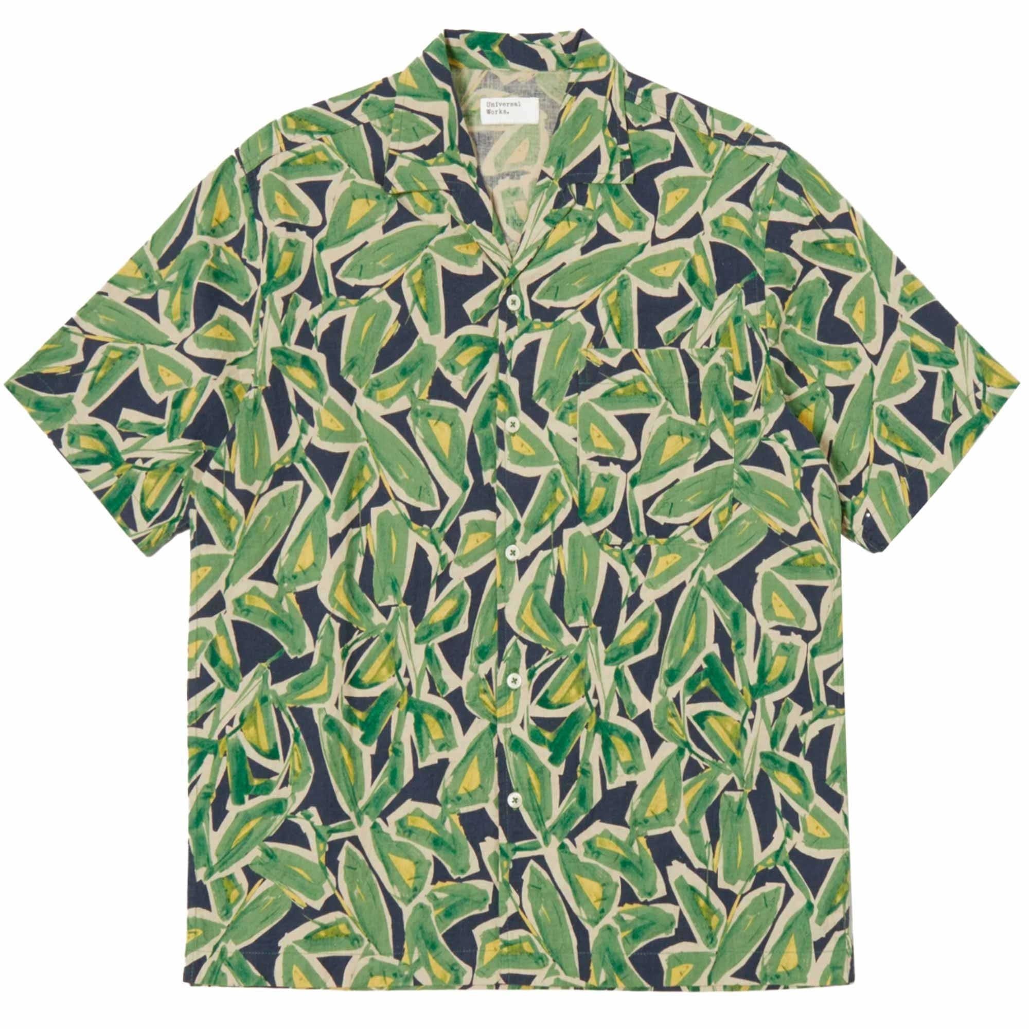 Universal Works Minari Shirt - Navy Artist Flower Lincot