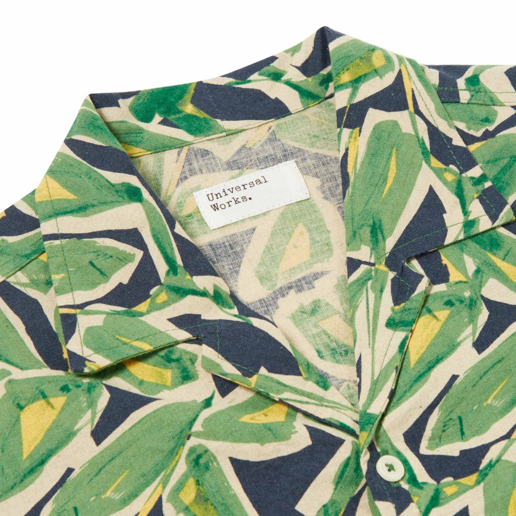 Universal Works Minari Shirt - Navy Artist Flower Lincot