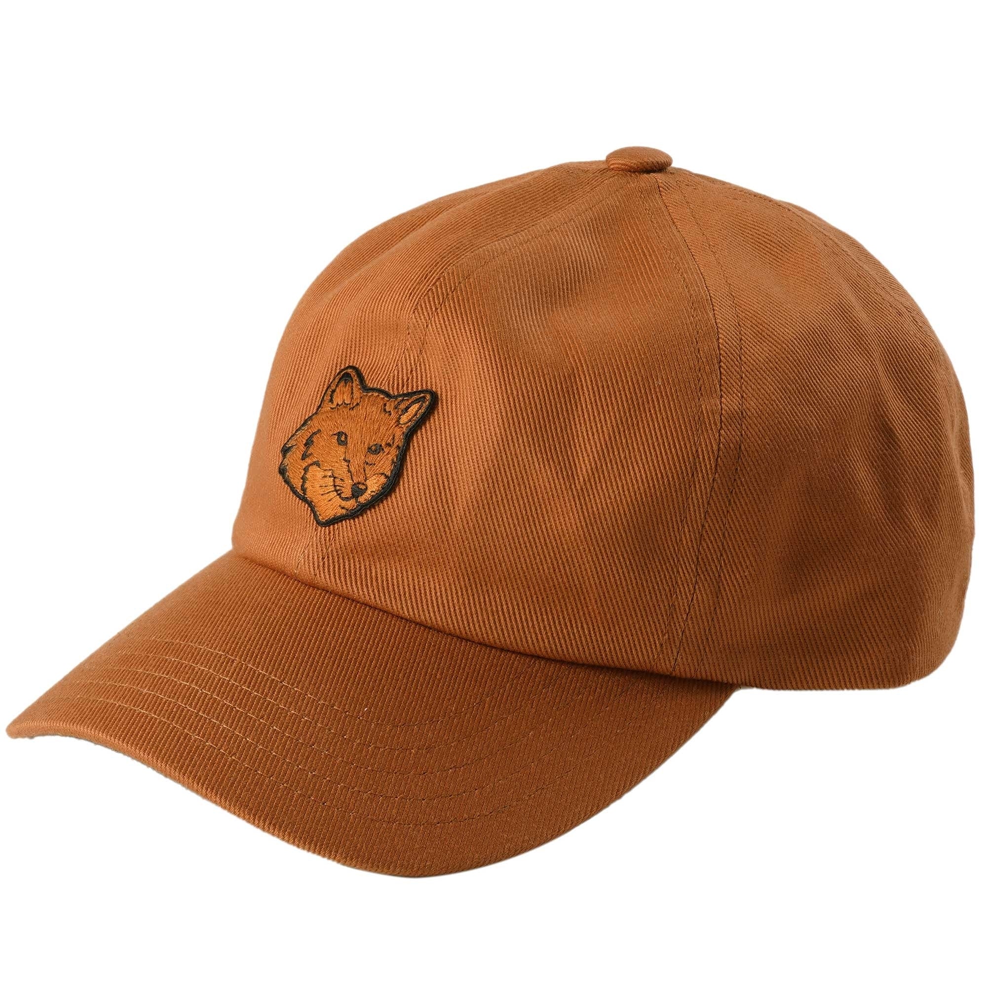 Maison Kitsune Bold Fox Head Cap - Tobacco