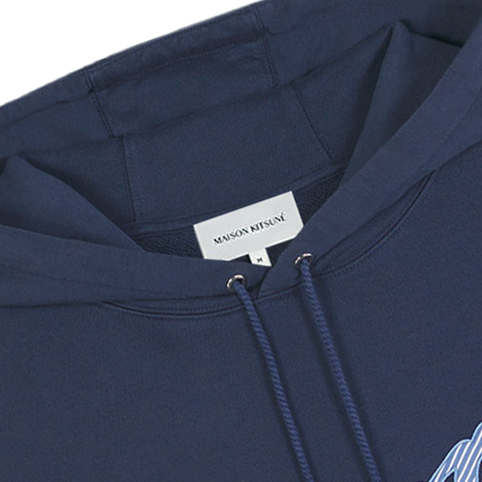 Maison Kitsune Handwriting Oversized Hoodie - Ink Blue