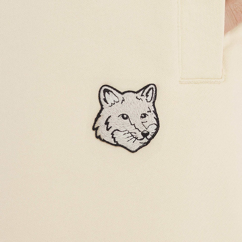 Maison Kitsune Bold Fox Head Patch Oversized Jogger Shorts - Paper