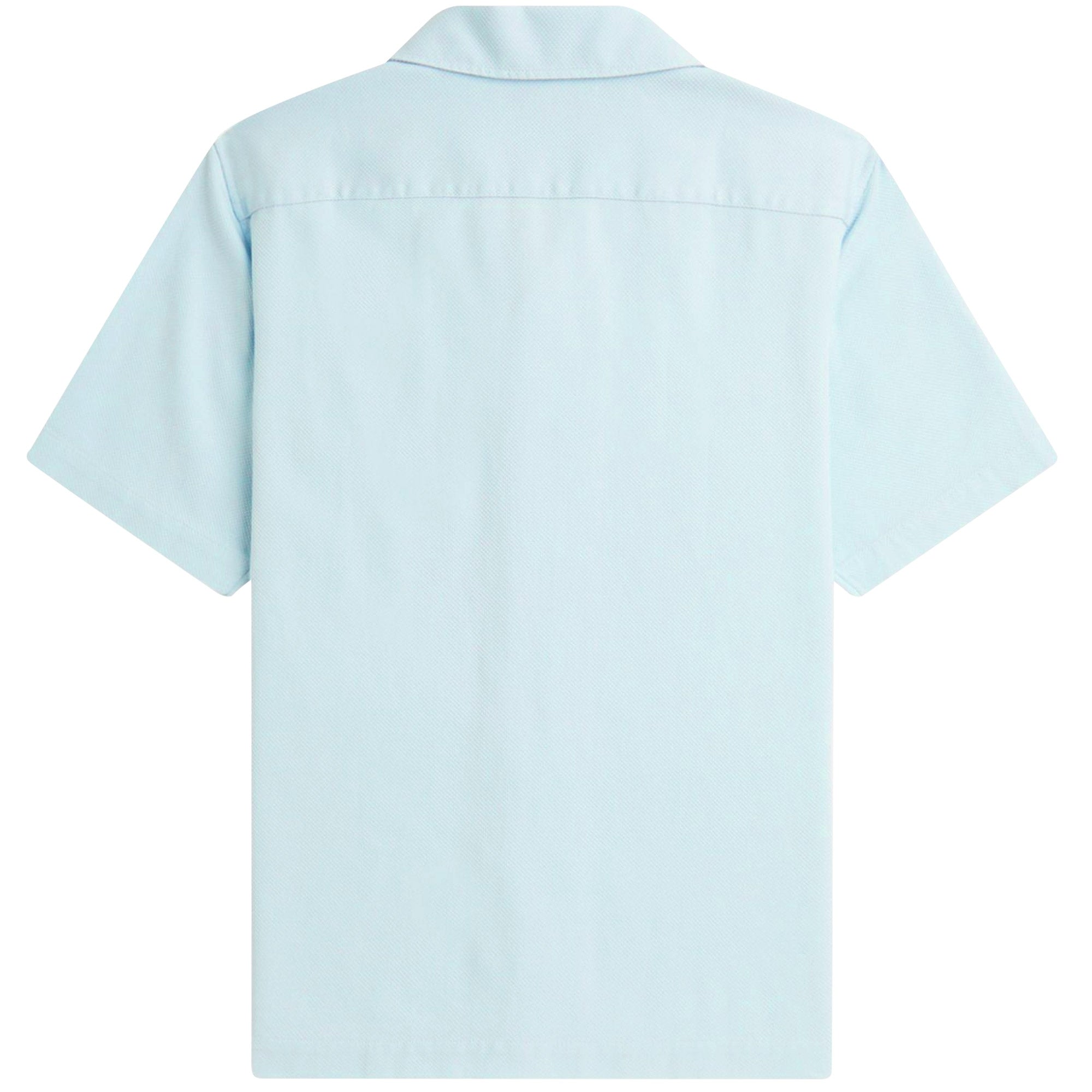 Fred Perry M7774 Piqu  Texture Revere Collar Shirt - Light Ice