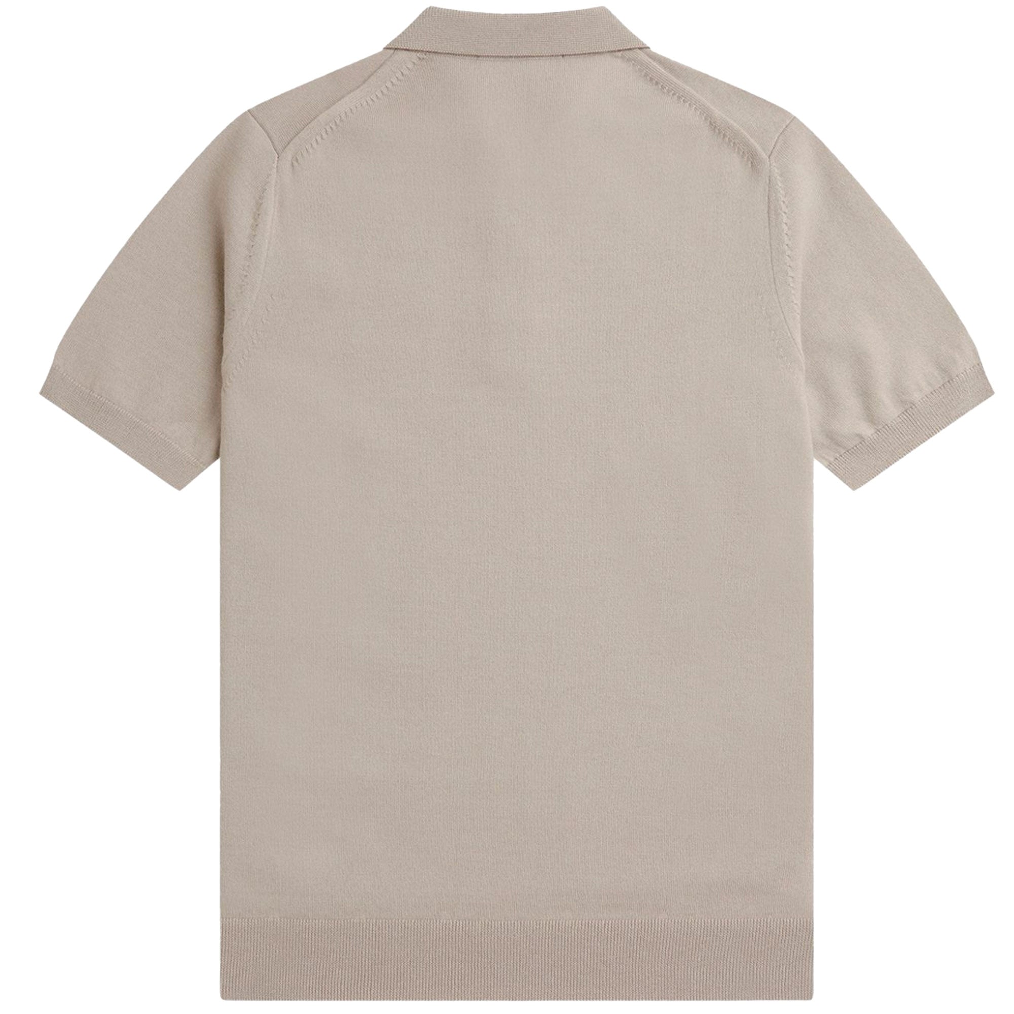 Fred Perry K7623 Classic Knitted Shirt - Dark Oatmeal