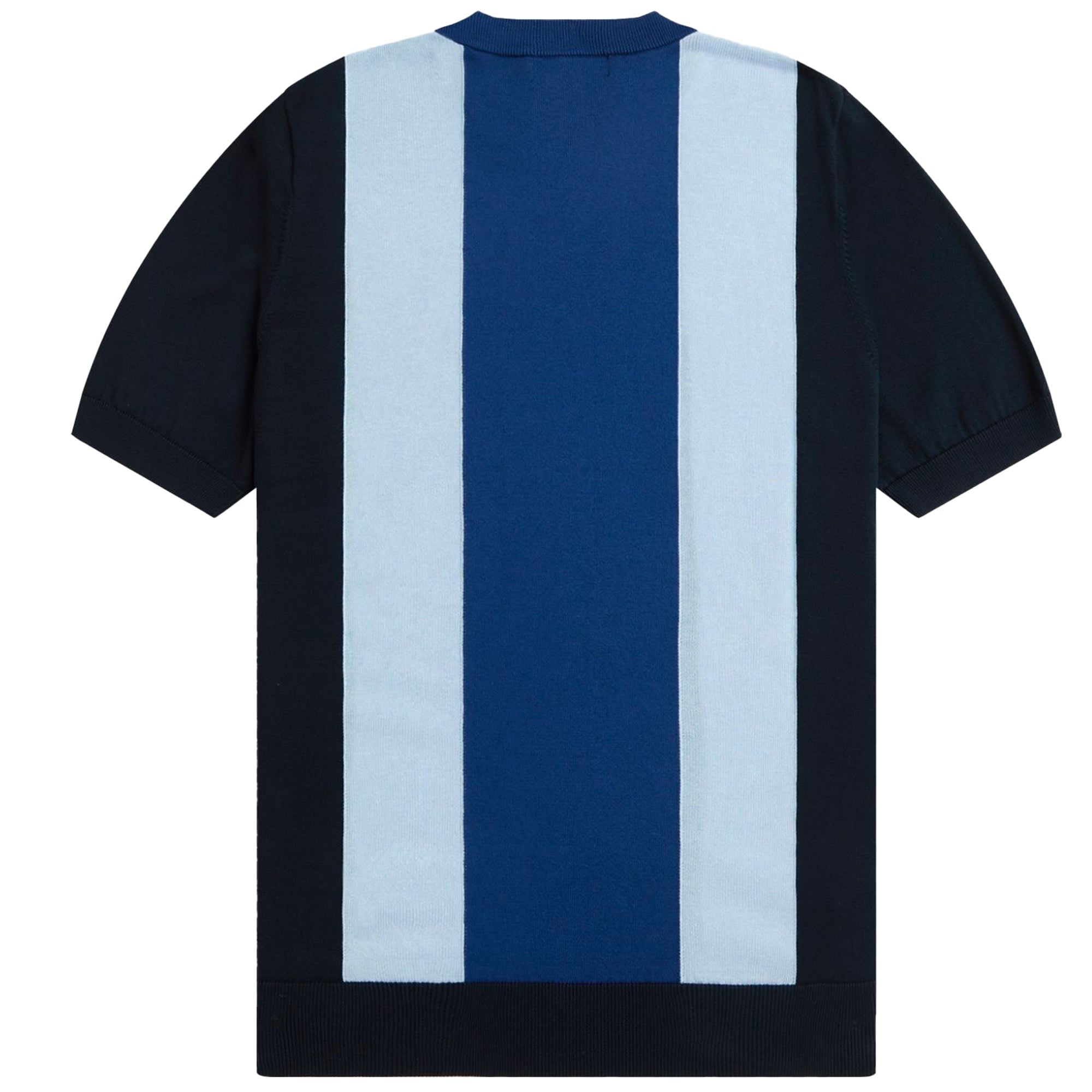 Fred Perry K7853 Striped Fine Knit T-Shirt - Navy