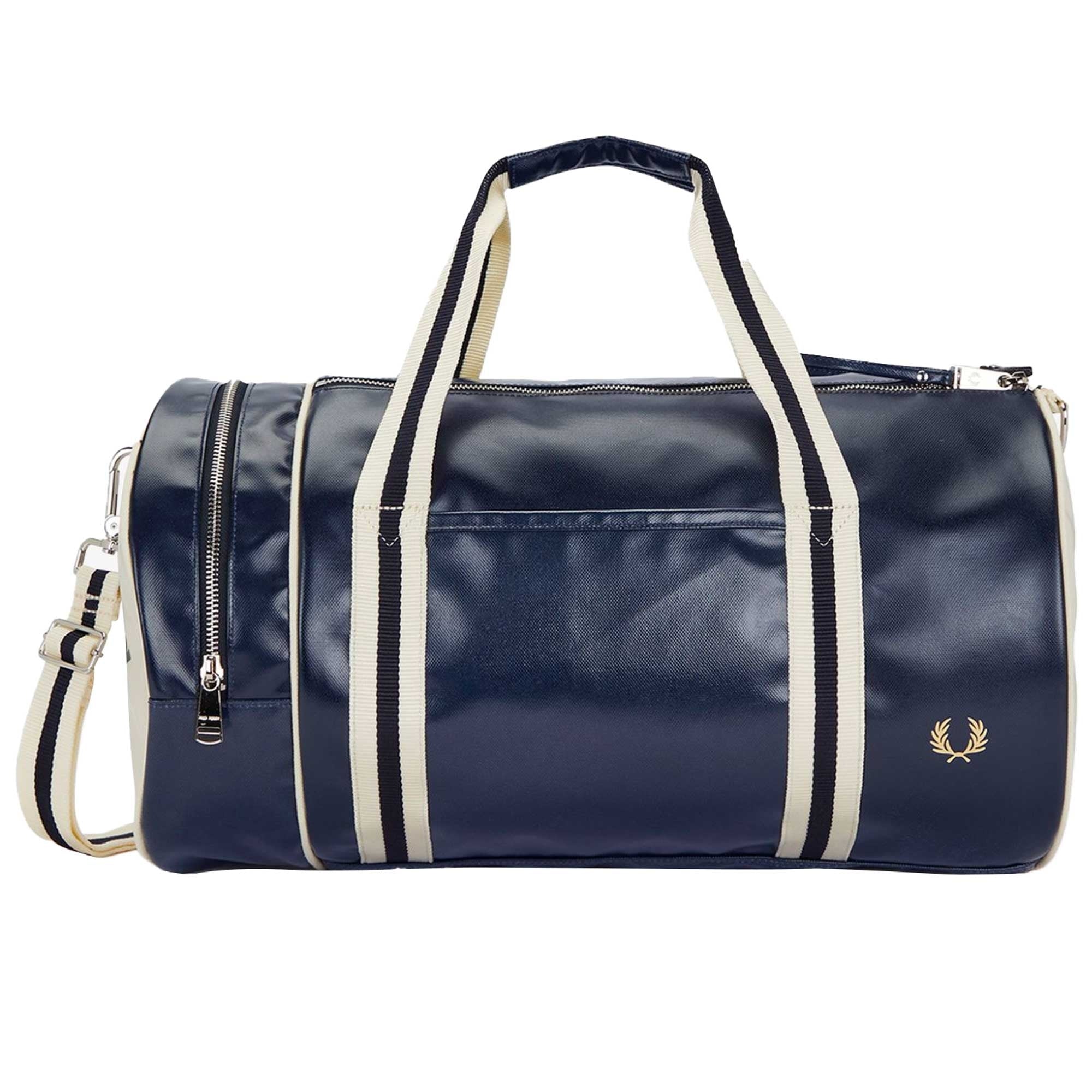 Fred Perry Classic Barrel Bag - Carbon Blue – Stuarts London