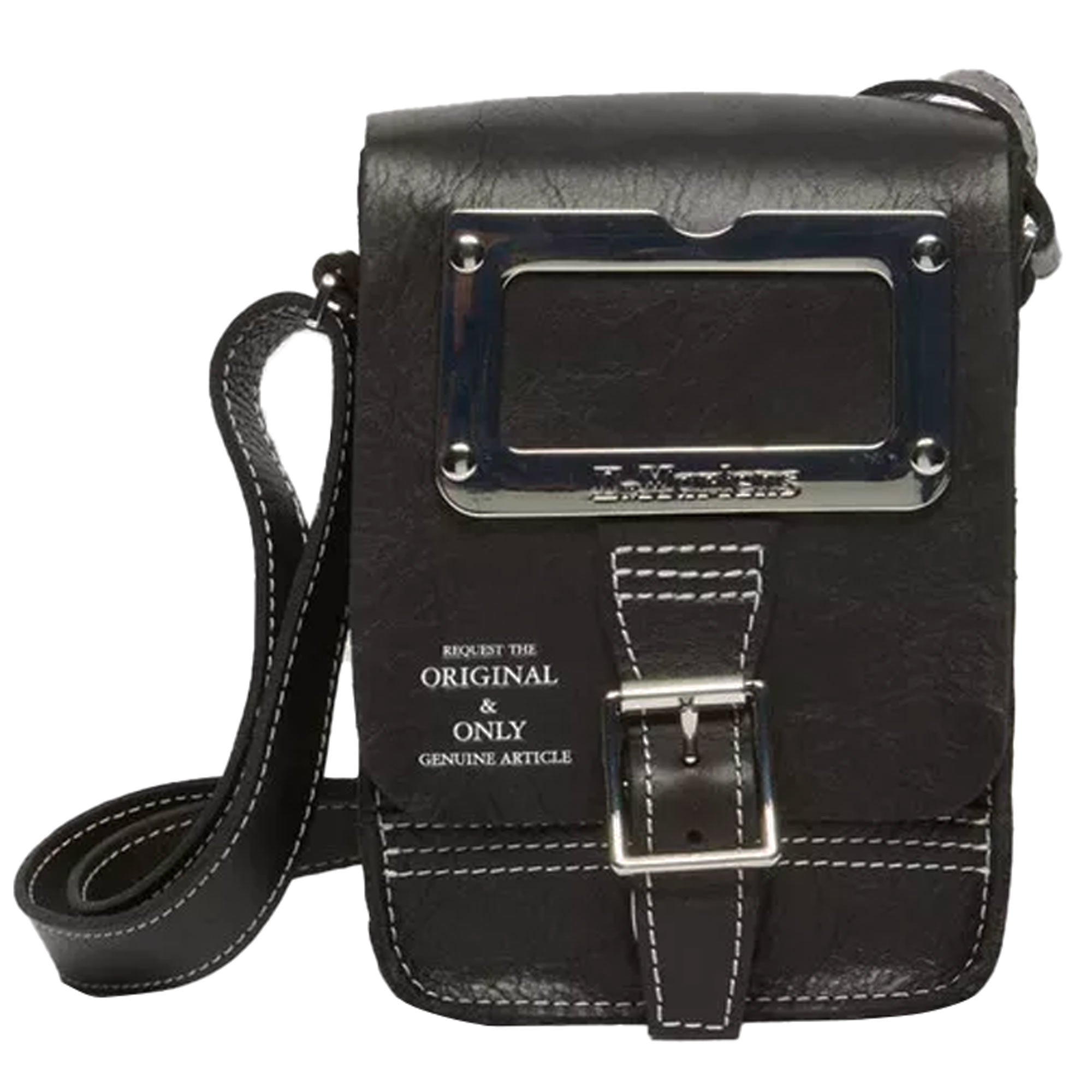 Overdrive Leather Vertical Crossbody Bag - Black