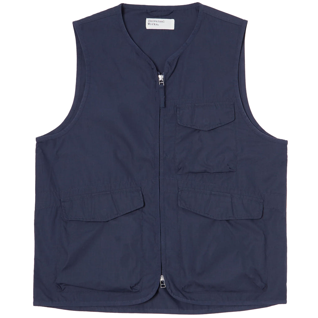 Universal Works Parachute Liner Gilet - Navy