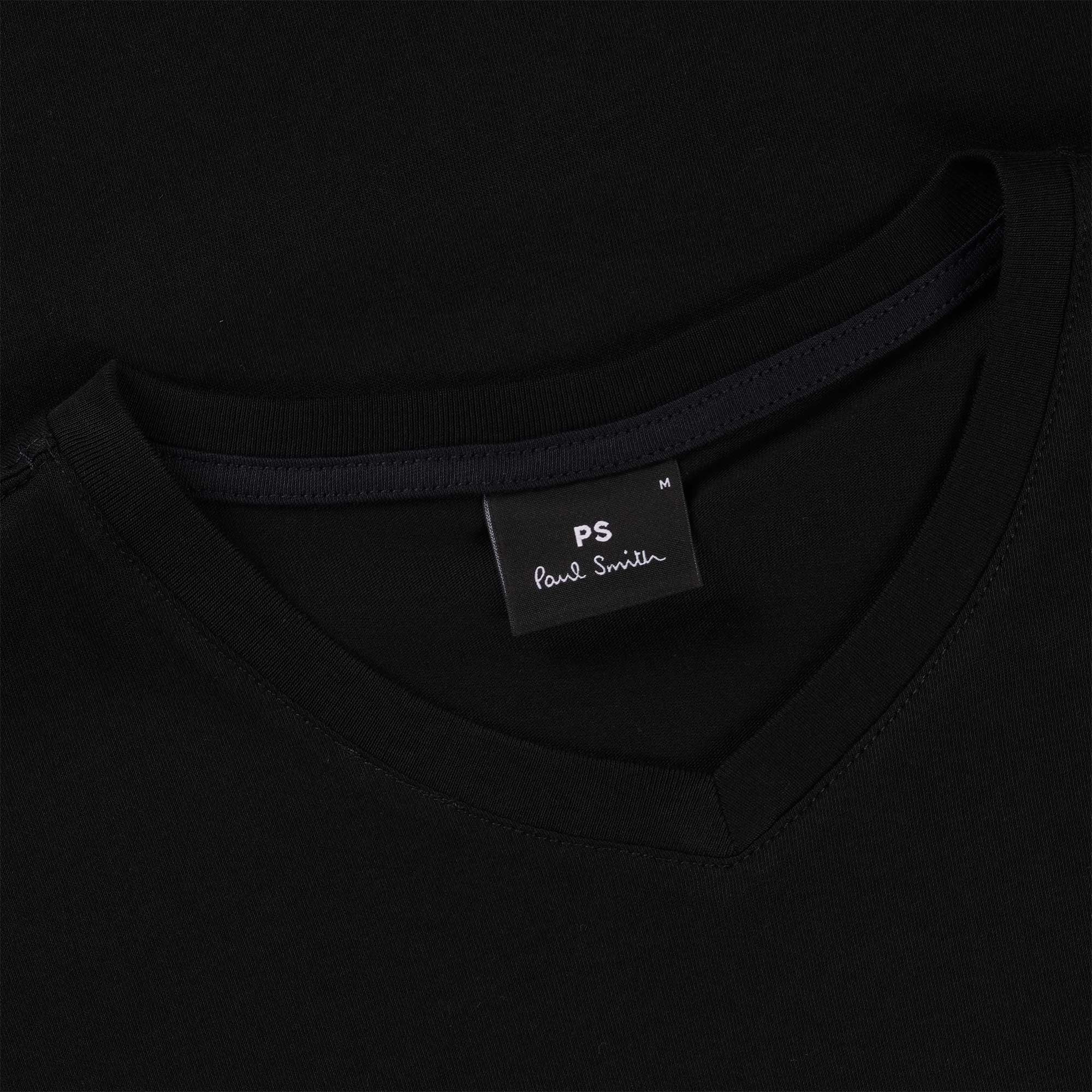Paul Smith V Neck T-Shirt - Black