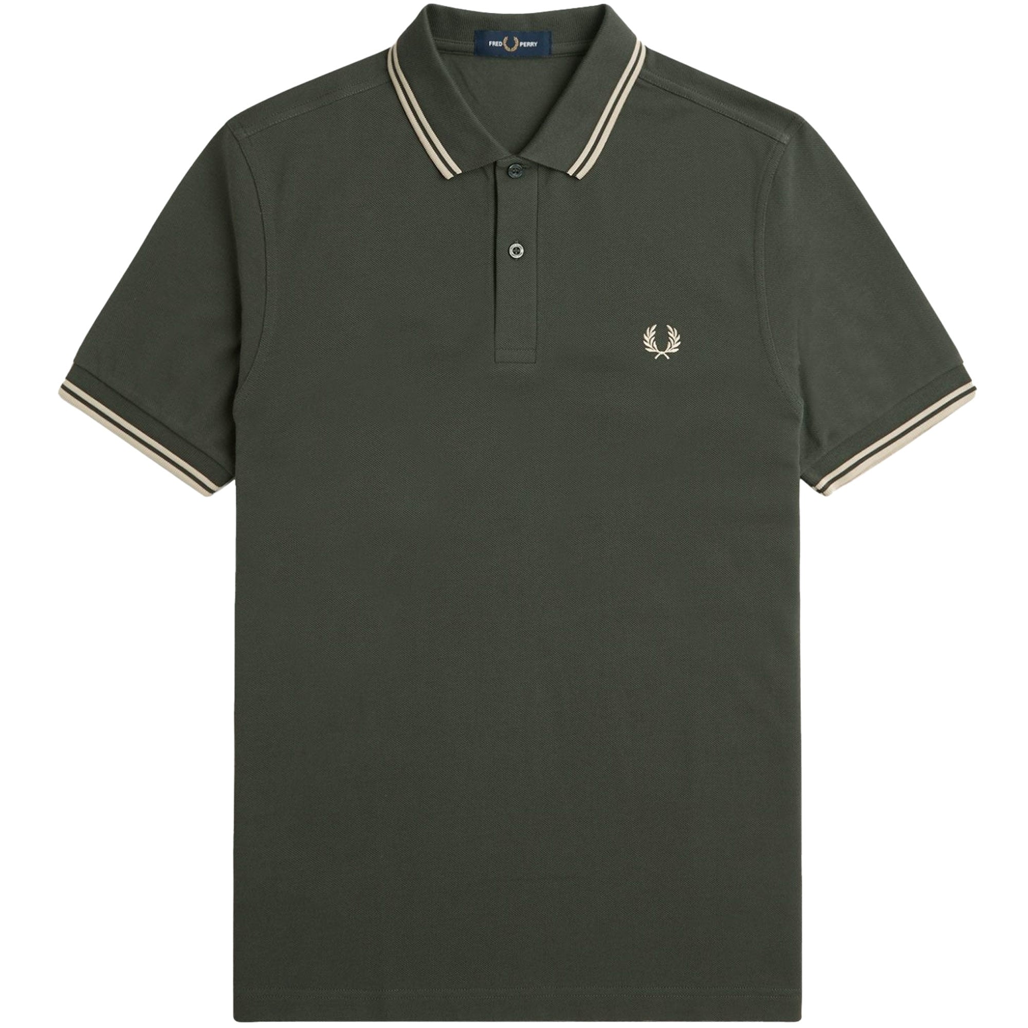 Fred Perry M3600 Twin Tipped Polo Shirt - Field Green
