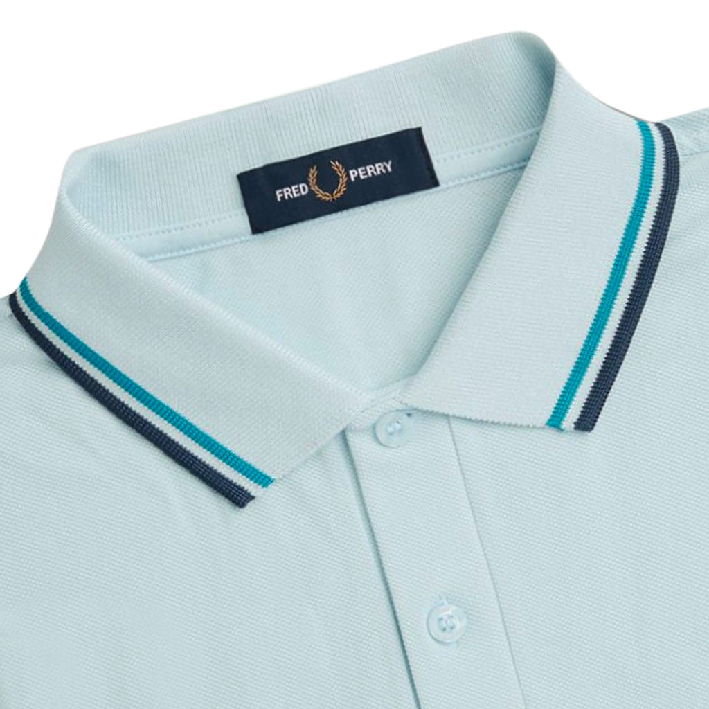 Fred Perry M3600 Twin Tipped Polo Shirt - Light Ice