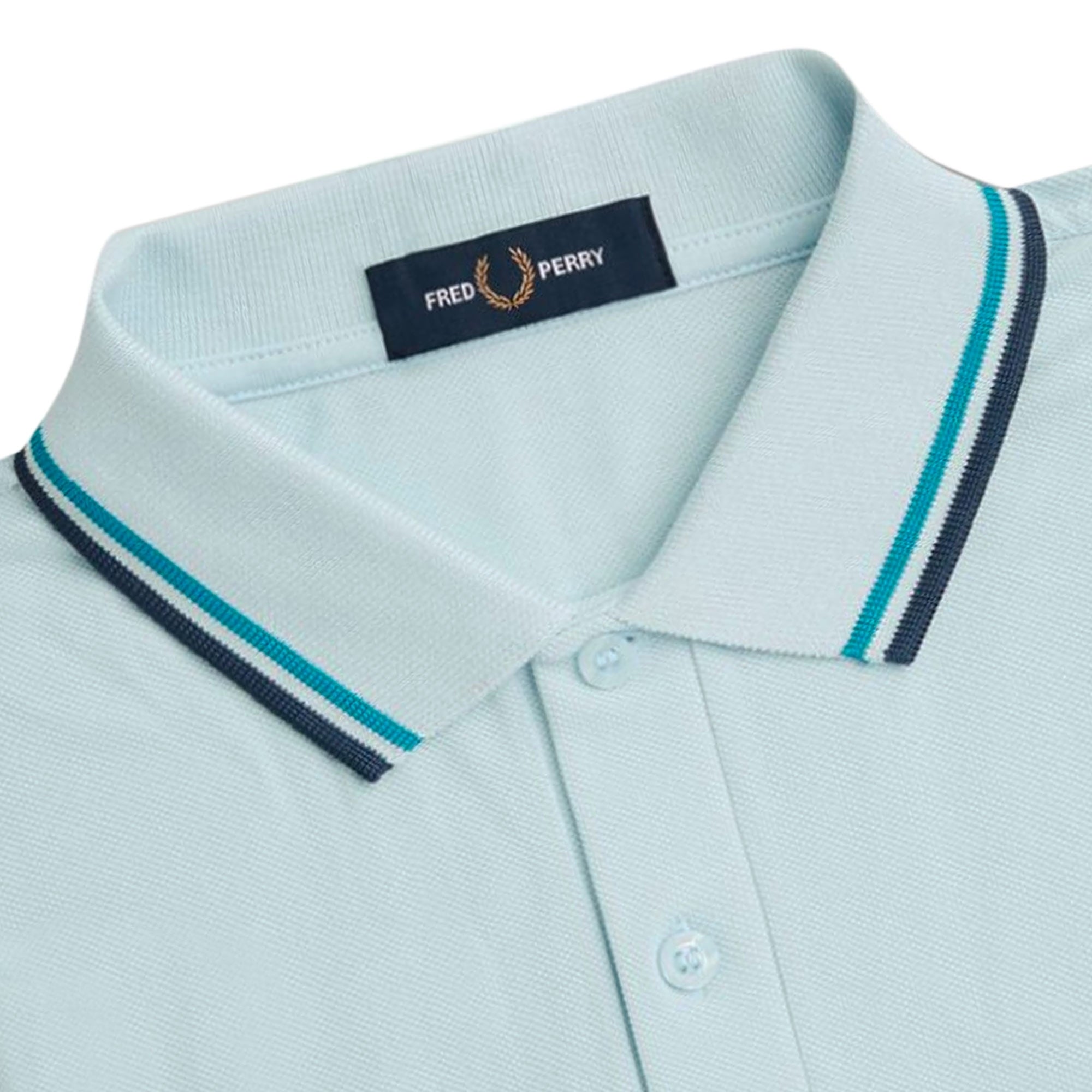 Fred Perry M3600 Twin Tipped Polo Shirt - Light Ice
