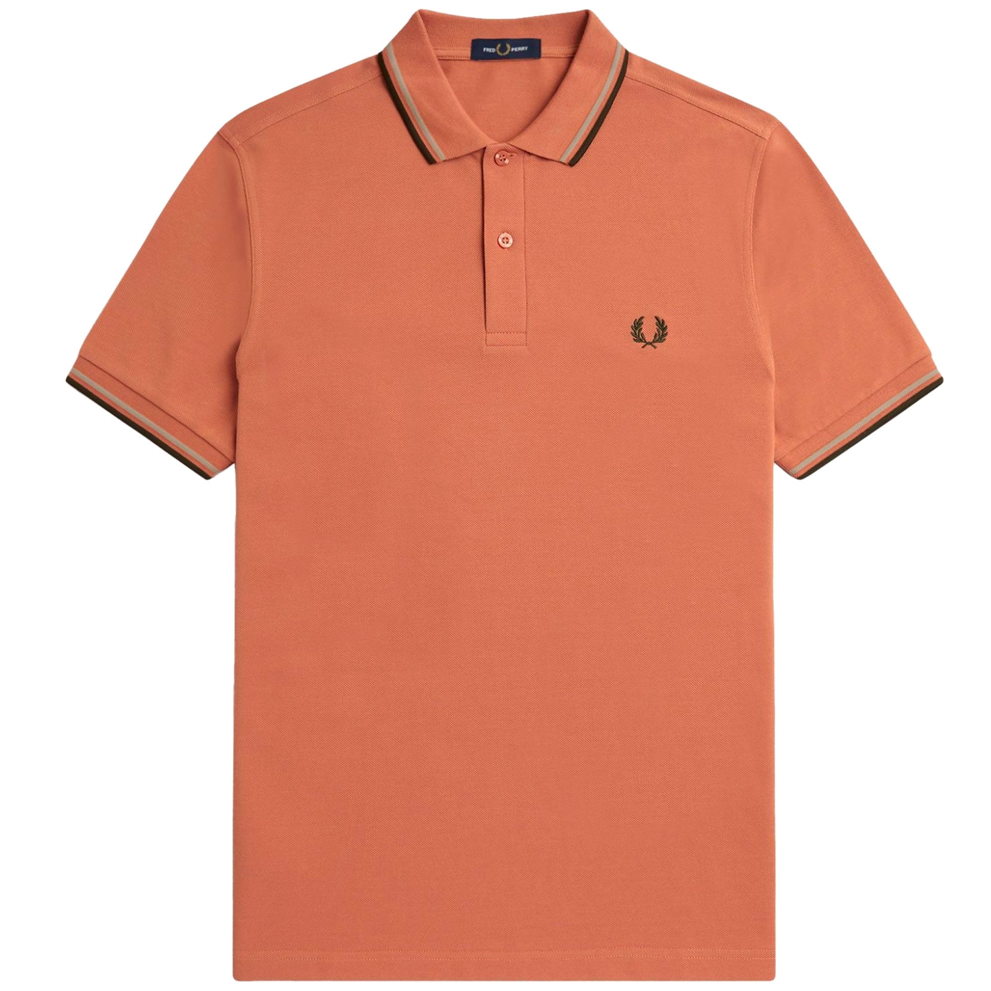 Fred Perry M3600 Twin Tipped Polo Shirt - Light Rust
