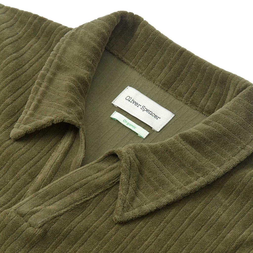 Oliver Spencer Austell Short Sleeve Polo Shirt - Willow Green