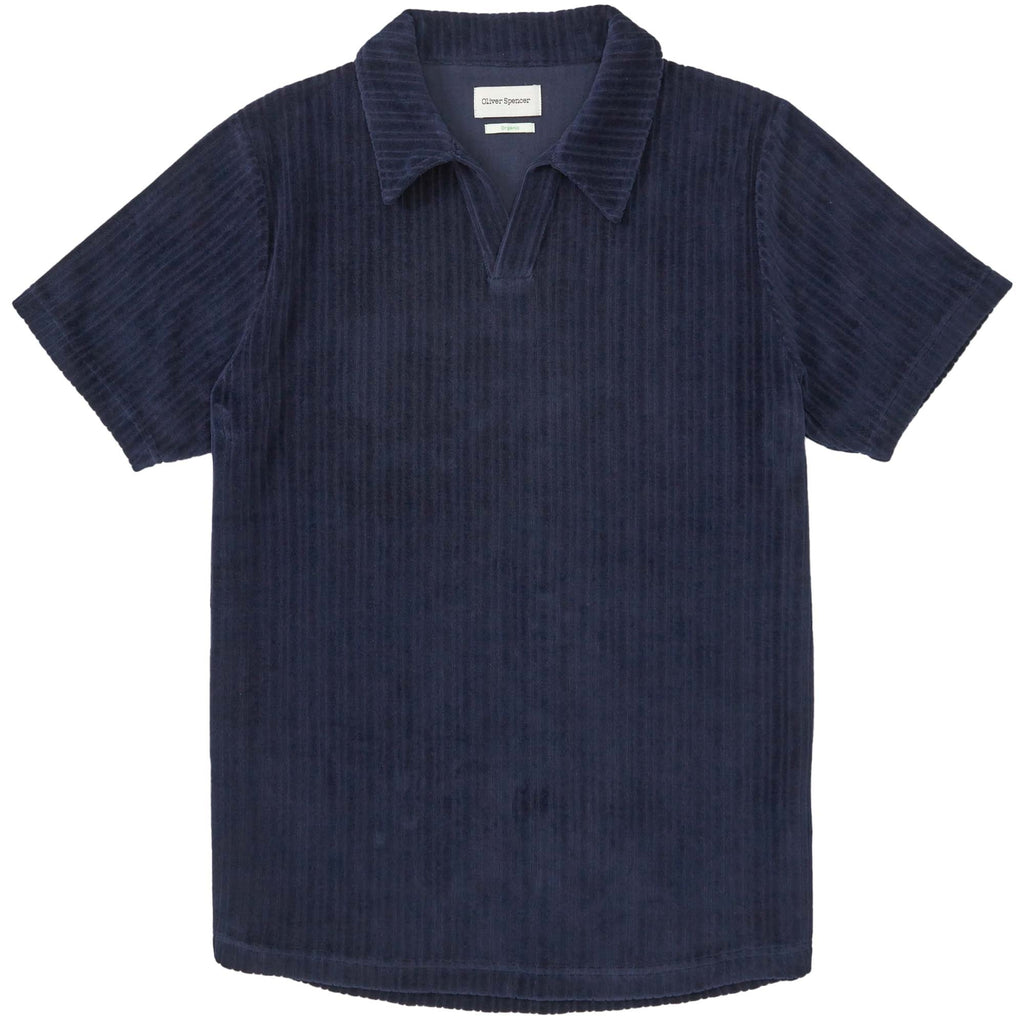 Oliver Spencer Austell Short Sleeve Polo Shirt - Navy