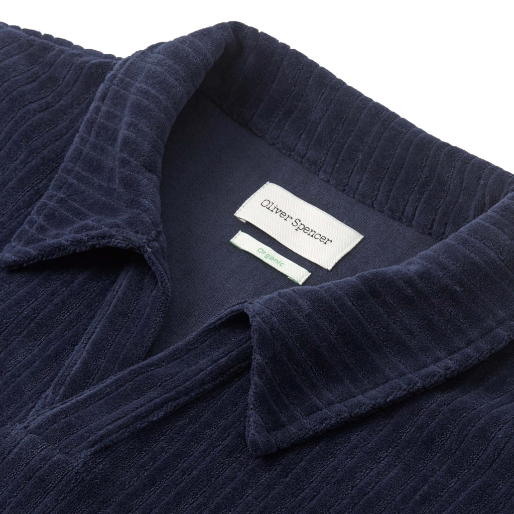 Oliver Spencer Austell Short Sleeve Polo Shirt - Navy