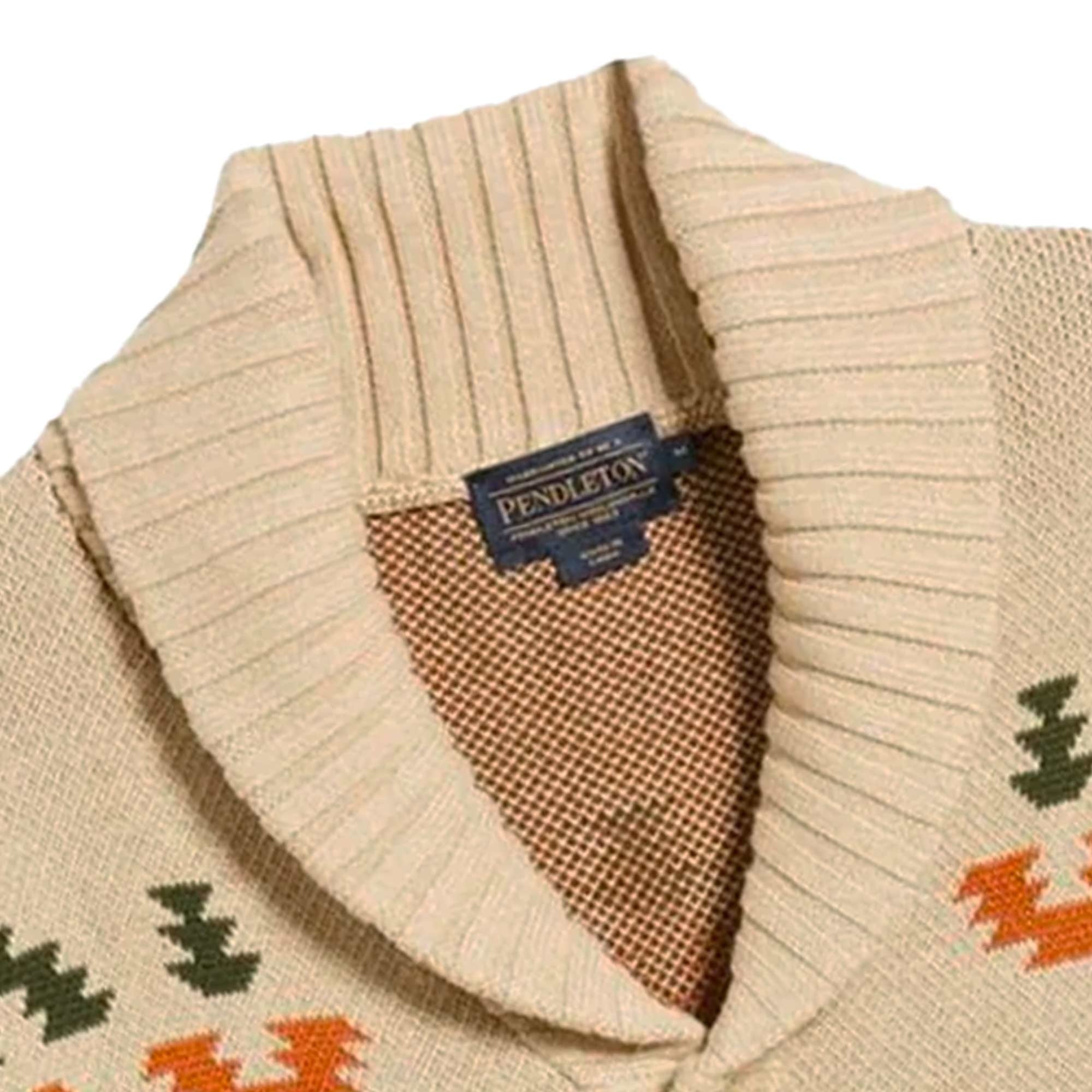 Pendleton Woolen Mills Camp Cotton Cardigan - Tan Peaks