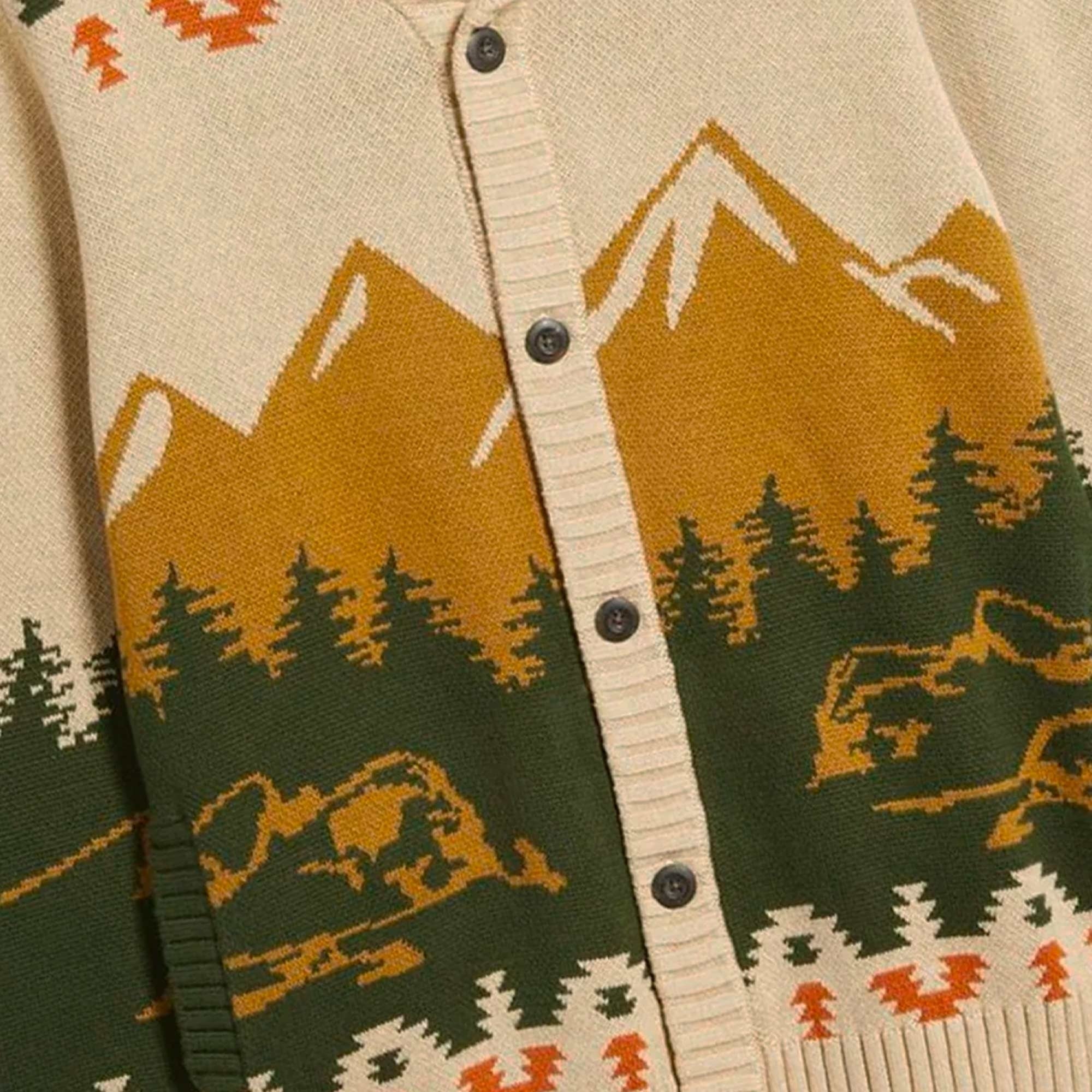 Pendleton Woolen Mills Camp Cotton Cardigan - Tan Peaks