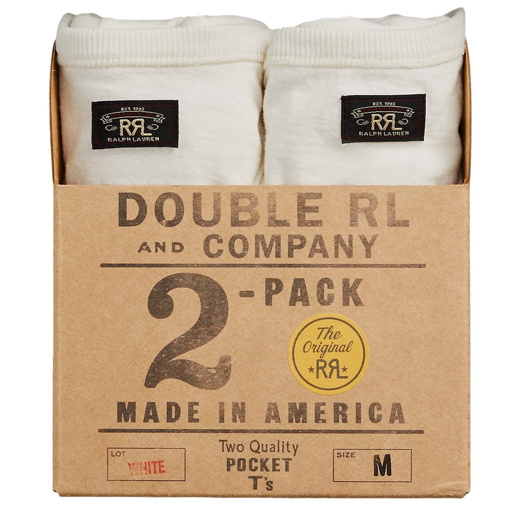 Garment-Dyed Pocket T-Shirt Two-Pack - Off White