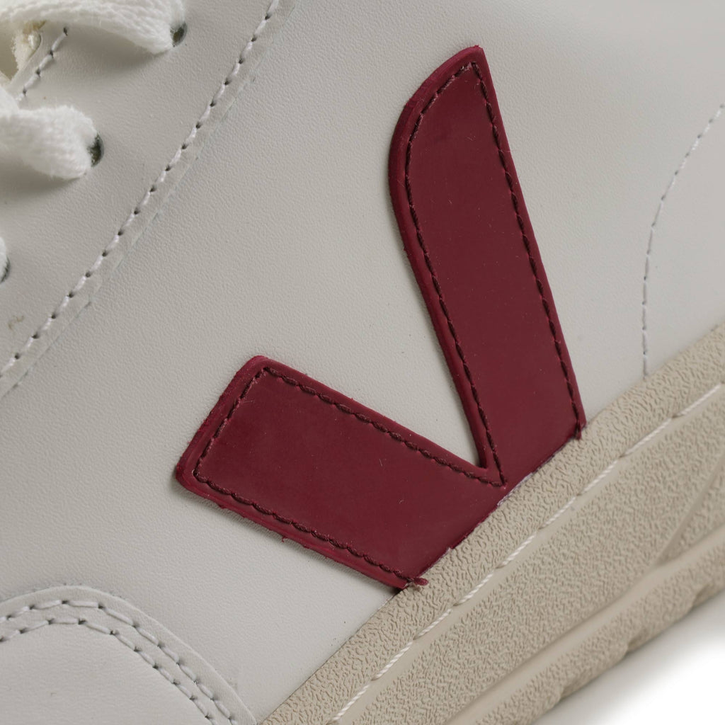 Veja V-12 Leather - Extra White/Marsala/Nautico